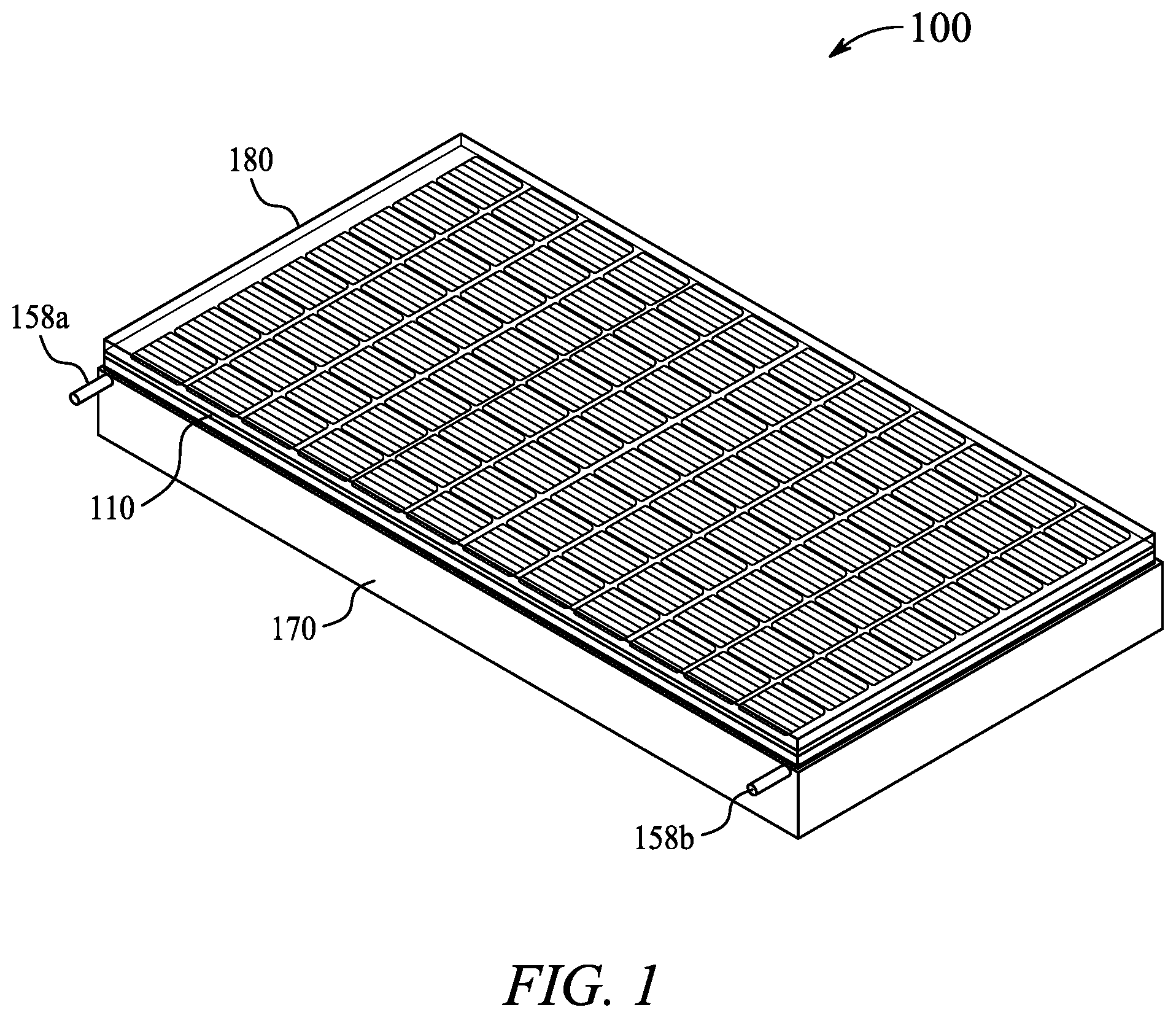 Patent US12100777 — Integrated thermal management device with PV panel — Figure 1