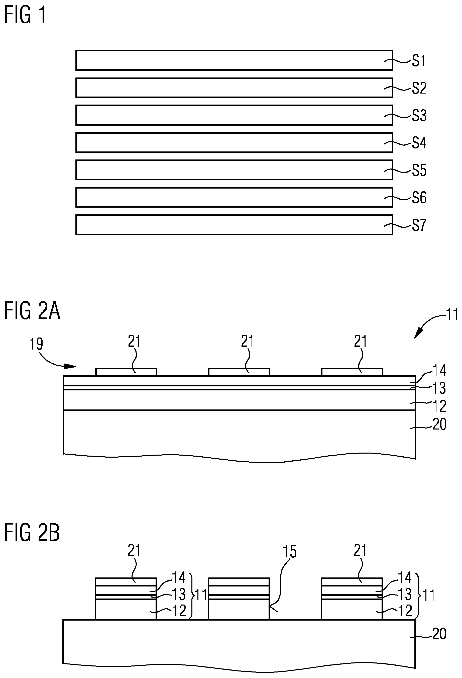Patent US12100783 — Optoelectronic semiconductor body having a layer stack, arrangement of a plurality of optoelectronic semiconductor bodies having a layer stack, and method for producing said optoelectronic semiconductor body — Figure 1