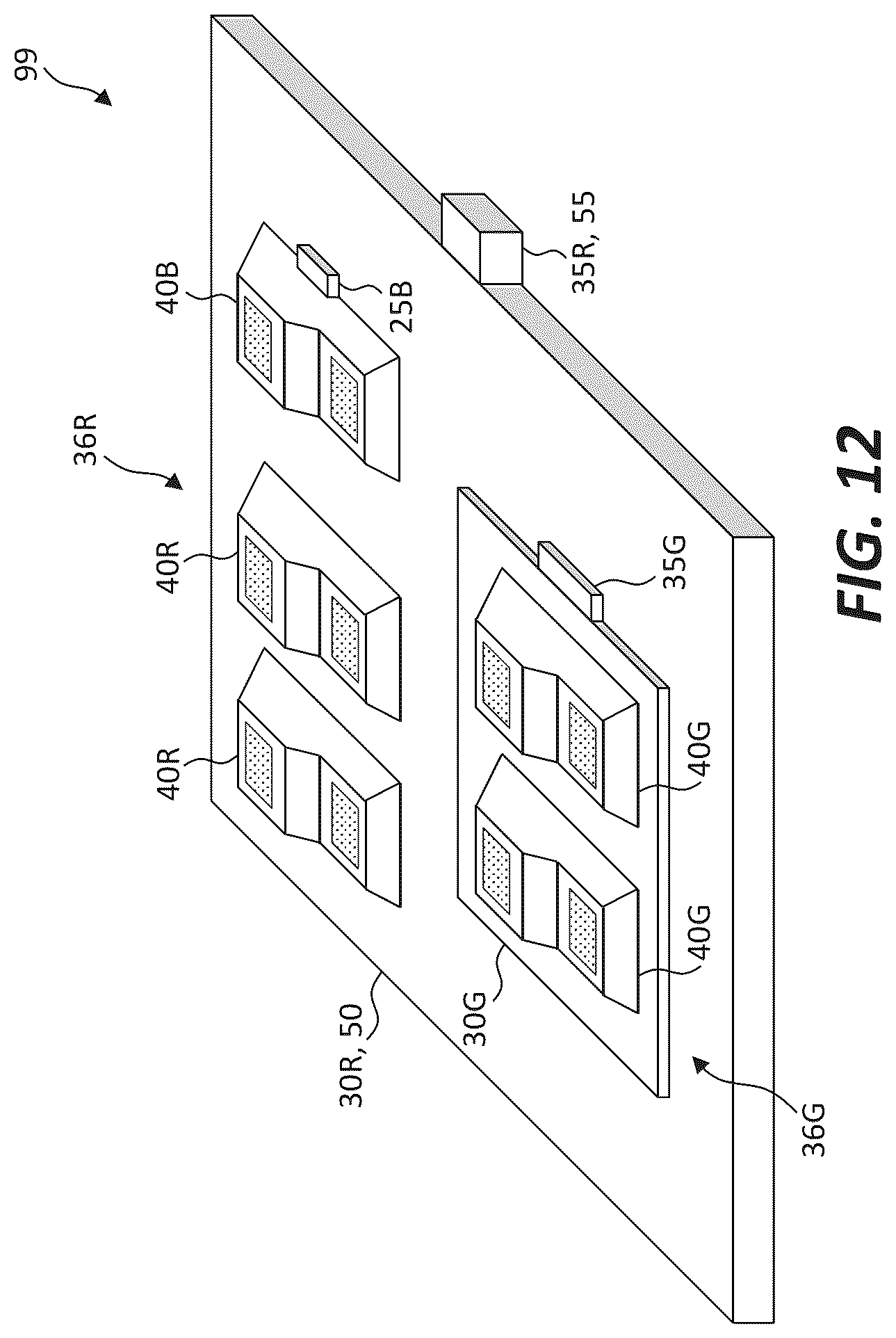 Patent US12100792 Figure 7 – White-light-emitting LED structures
