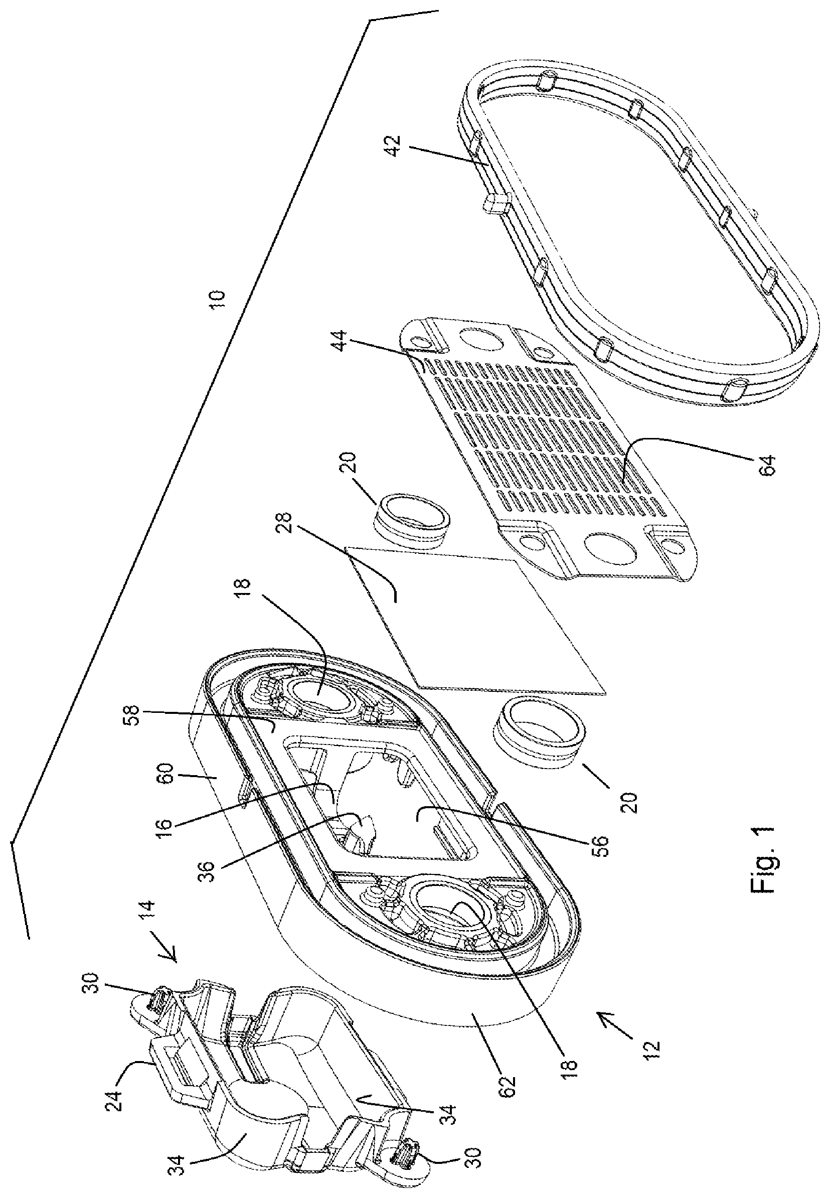 Patent US12100855 Figure 1 – Hermetically closed battery degas venting unit for a battery enclosure/pack/housing
