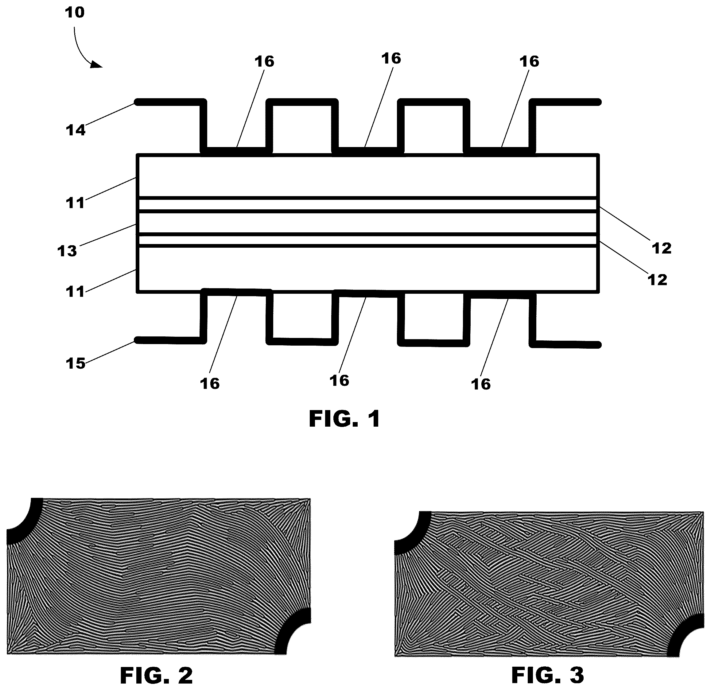 Patent US12100870 Figure 1 – Fuel cell bipolar plate flow field having regular representative elementary volumes