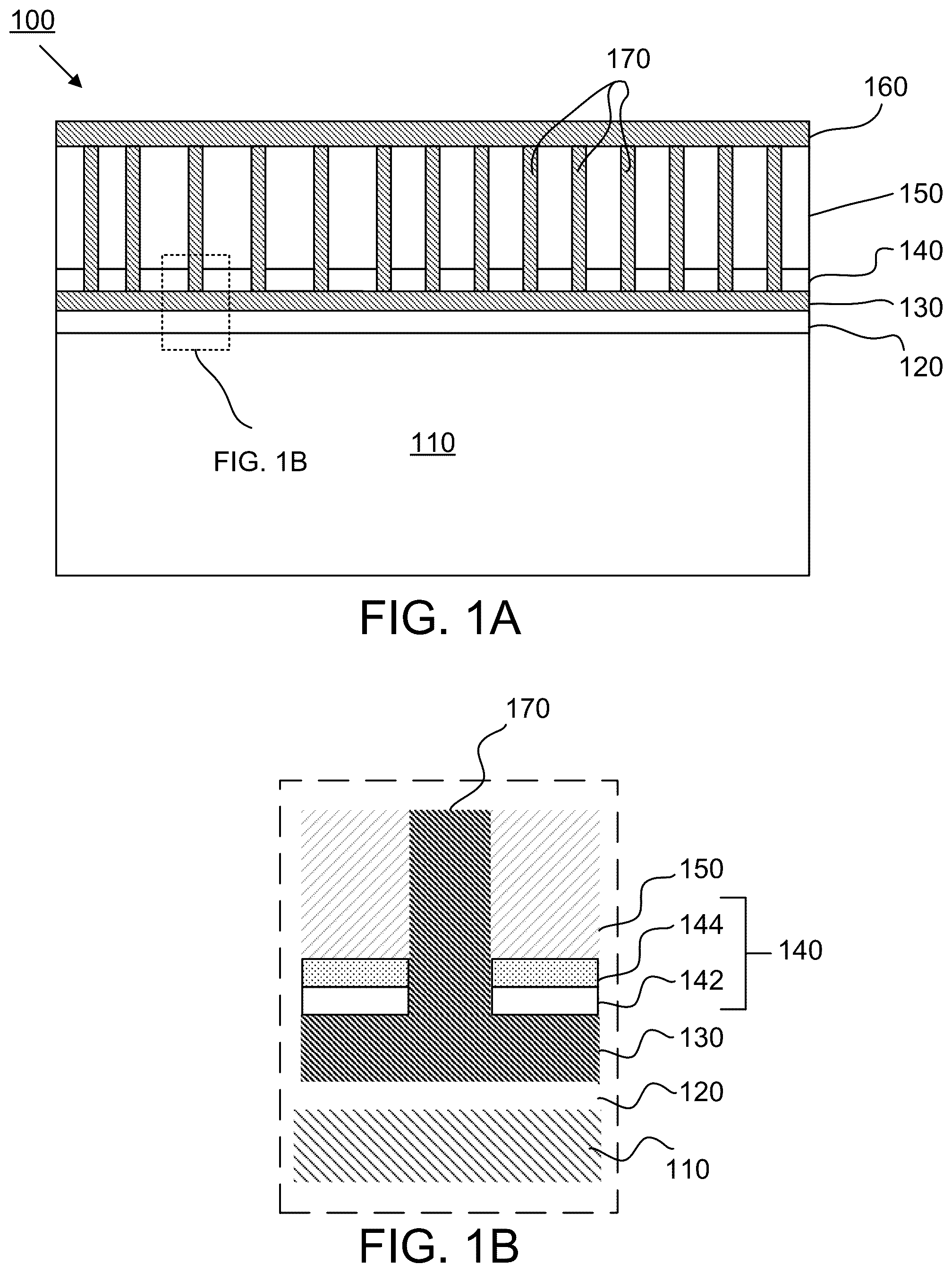 Patent US12100879 — Adhesion layer for forming nanowires in anodic aluminum oxide layer — Figure 1