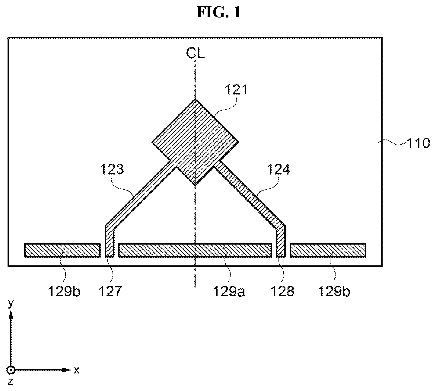 Patent US12100903 — Antenna structure, antenna array and display device including the same — Figure 1