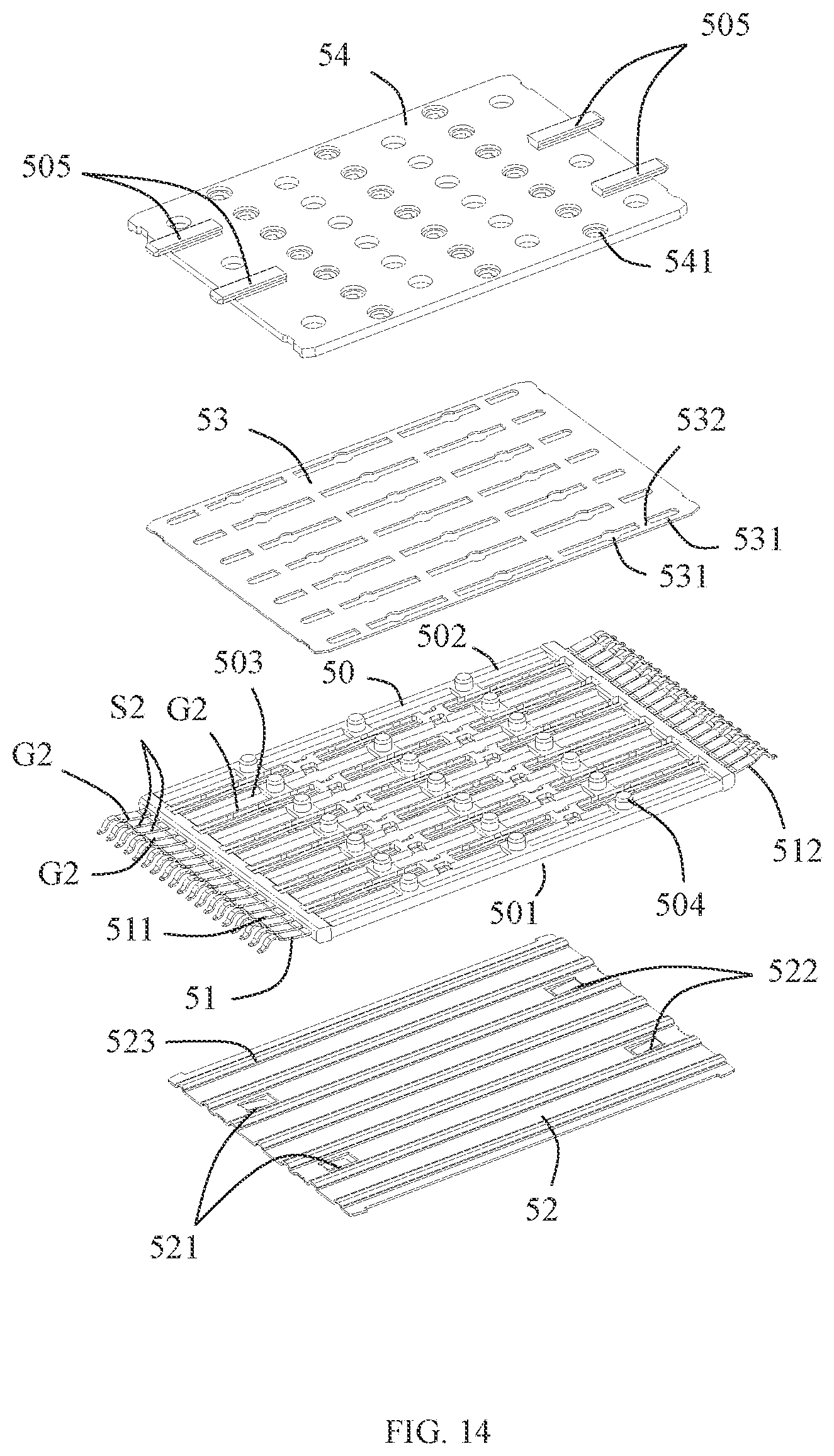 Patent US12100913 Figure 12 – Adapter connector with improved shielding effect