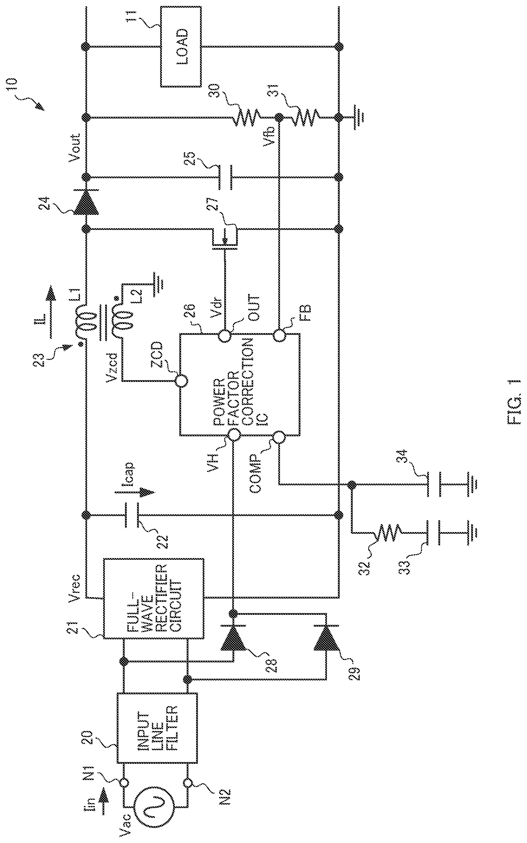 Patent US12101021 — Integrated circuit and power supply circuit — Figure 1