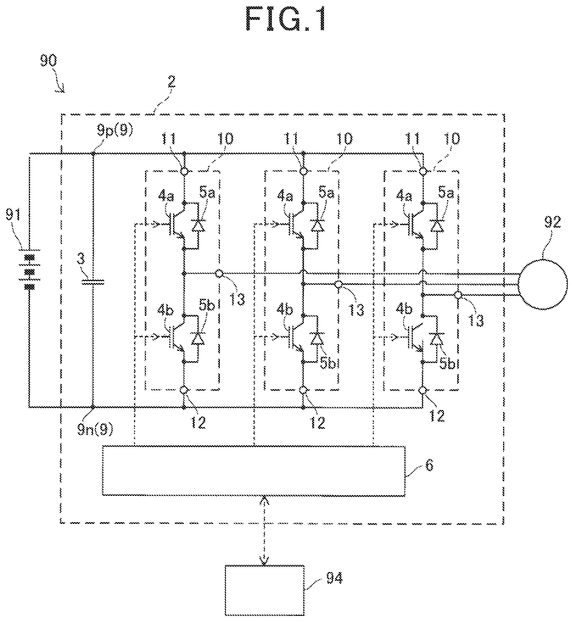 Patent US12101036 — Electric power converter — Figure 1