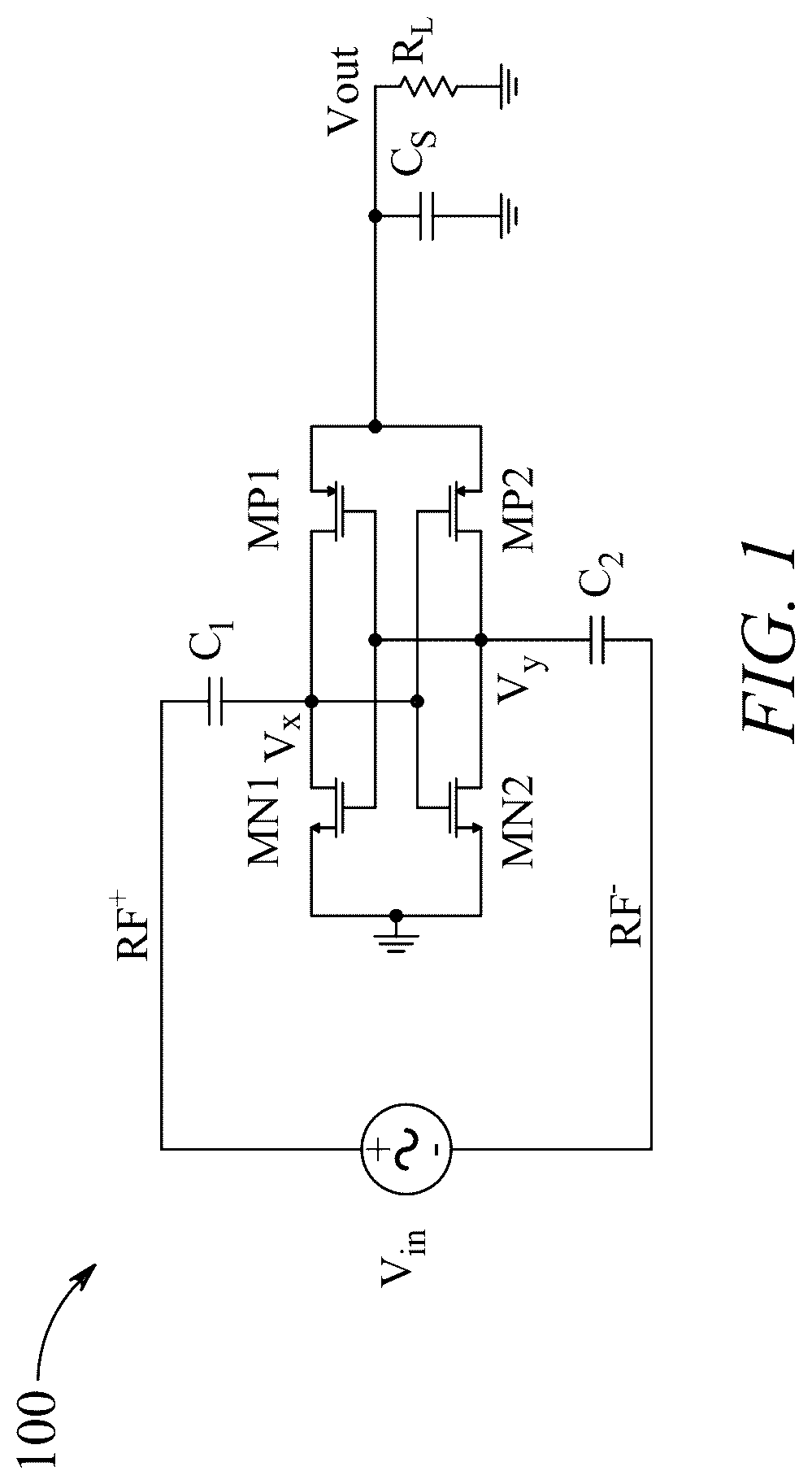 Patent US12101037 — Rectifier system with energy harvesting antenna — Figure 1