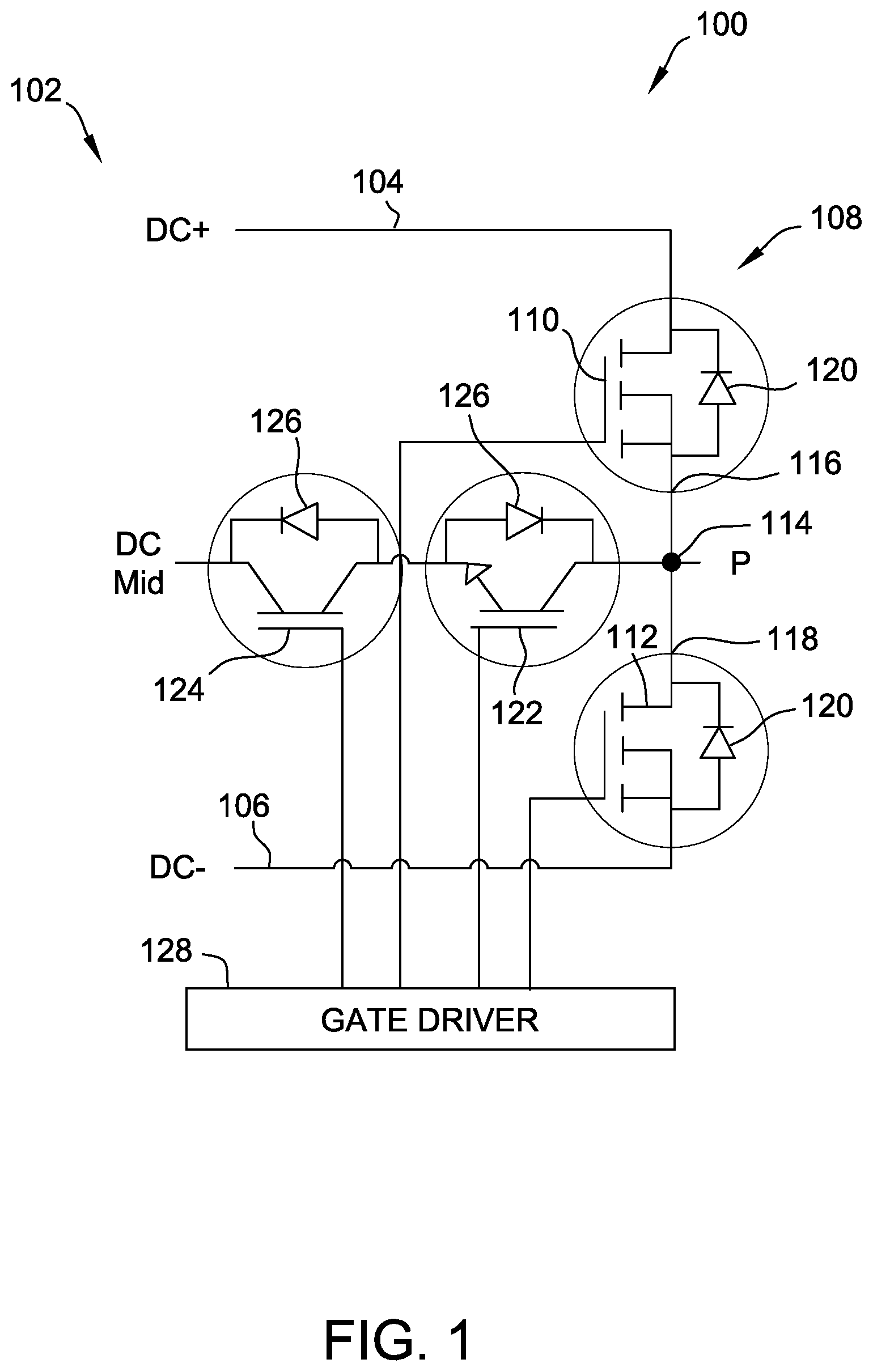 Patent US12101038 — Uninterruptible power supply having short circuit load capability — Figure 1