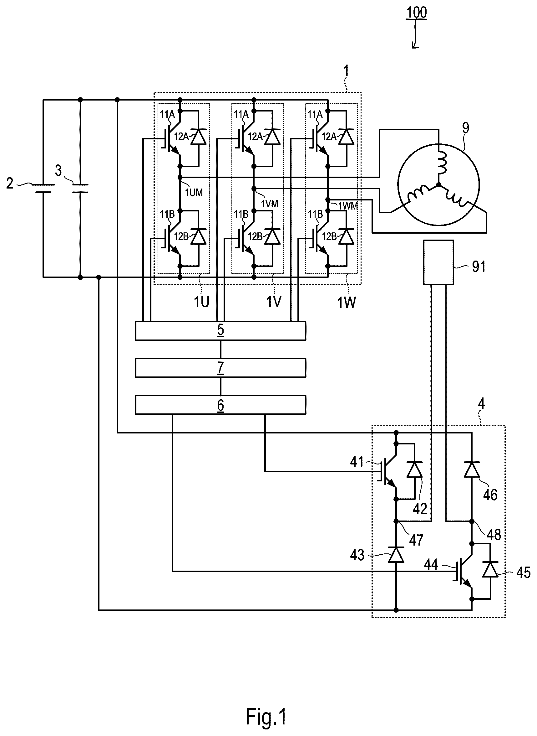 Patent US12101048 — Motor control method and motor control device — Figure 1
