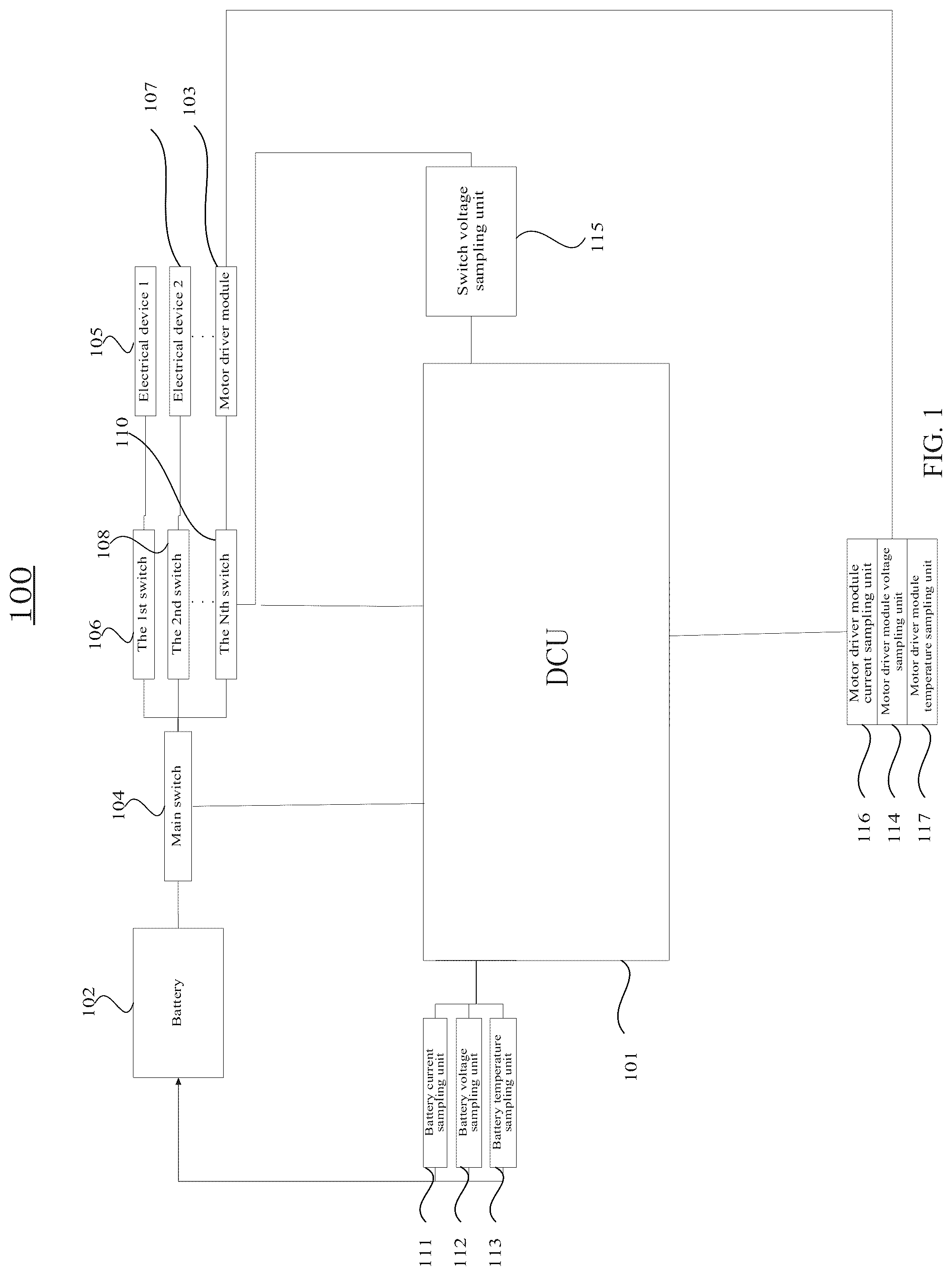 Patent US12101052 — Electric vehicle control system, control method, and computer-readable storage medium — Figure 1
