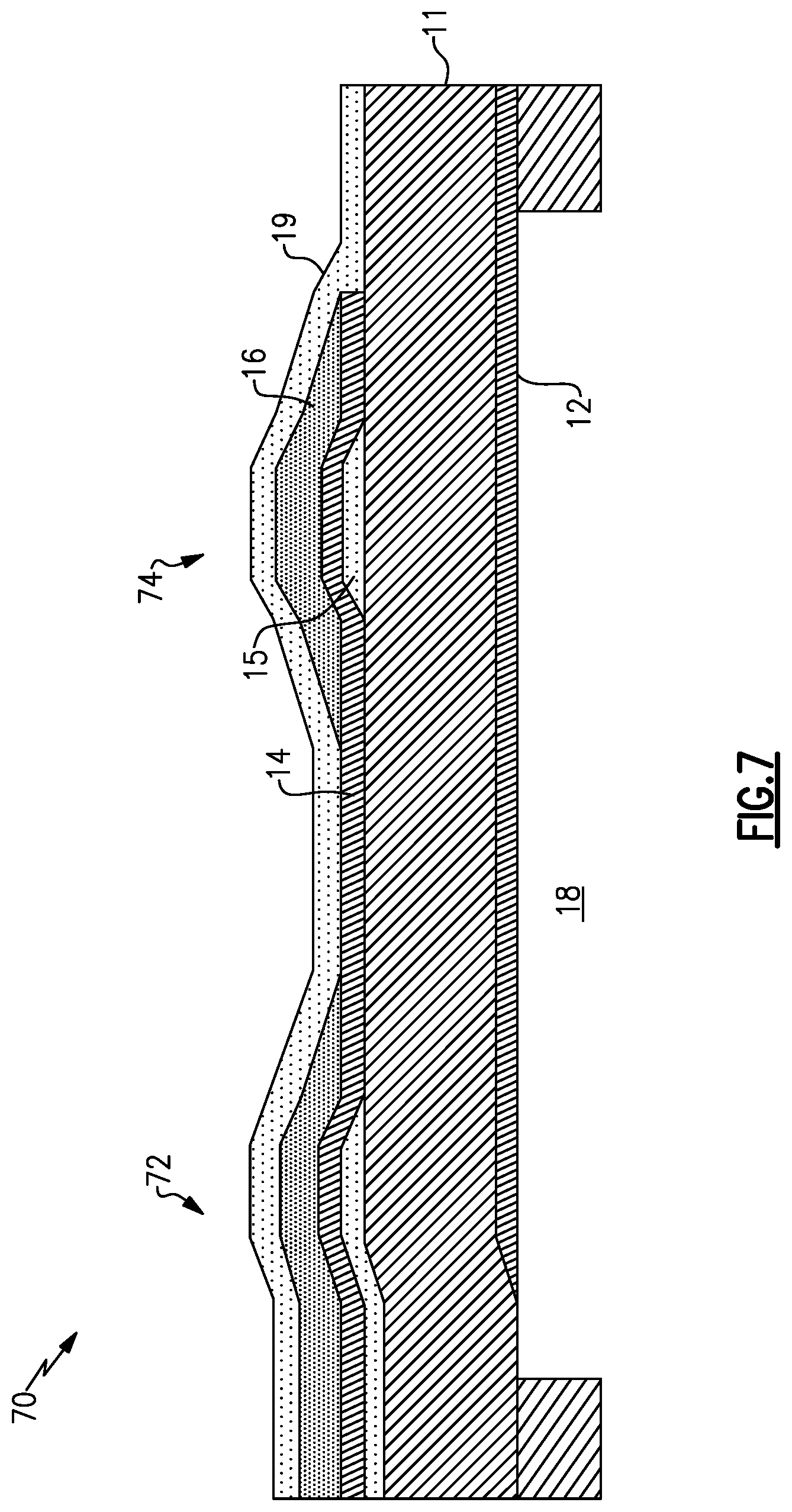Patent US12101077 Figure 6 – Bulk acoustic wave device with raised frame structure