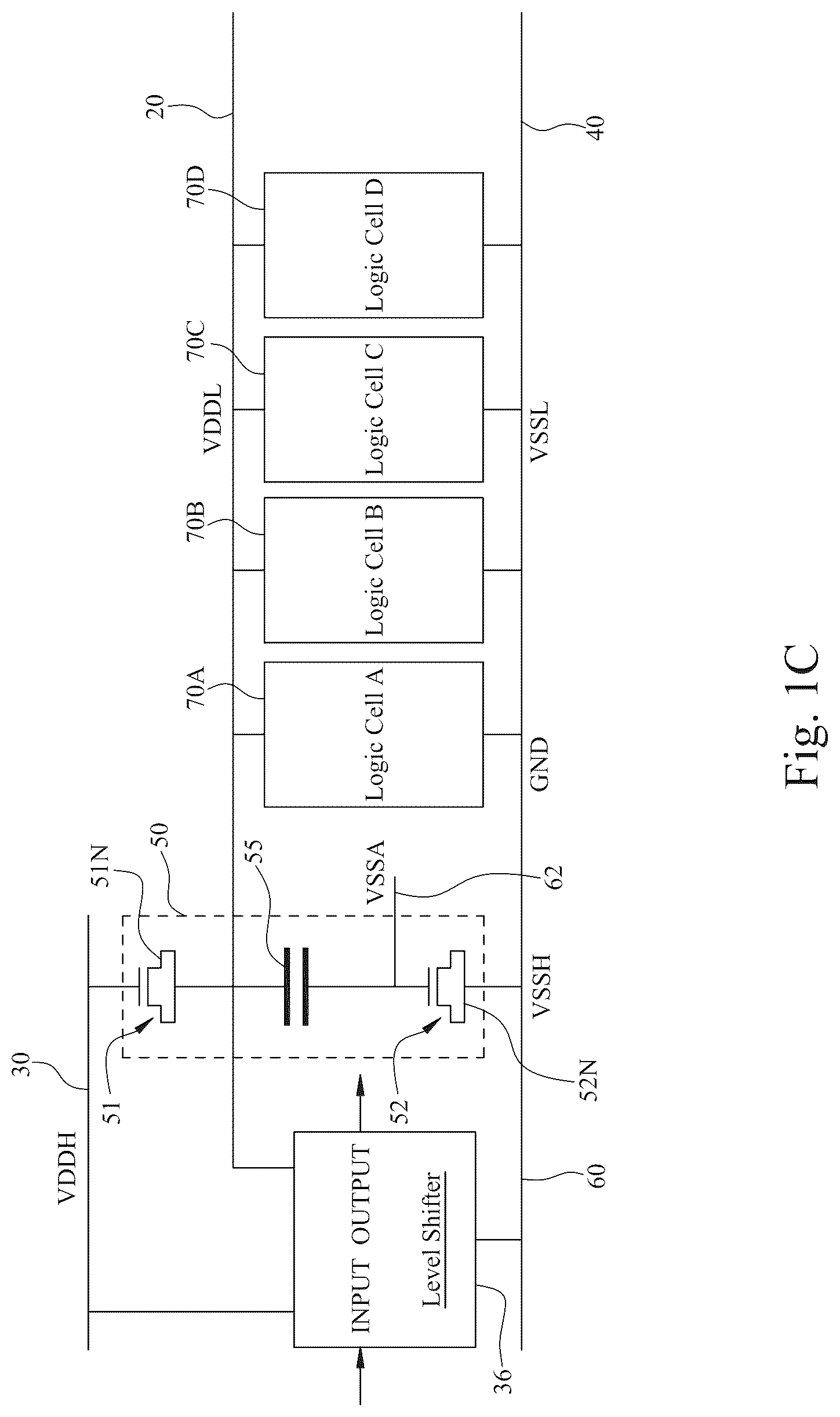 Patent US12101091 Figure 3 – Decoupling capacitor circuits
