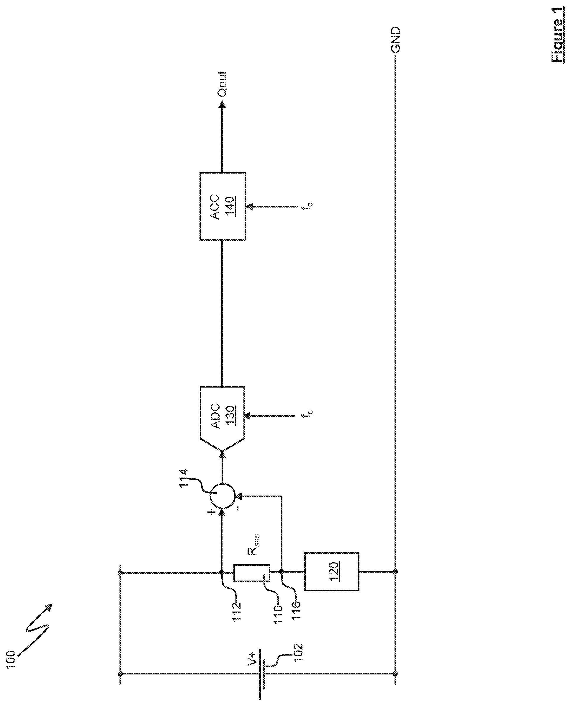 Patent US12101097 — Coulomb counter circuitry — Figure 1