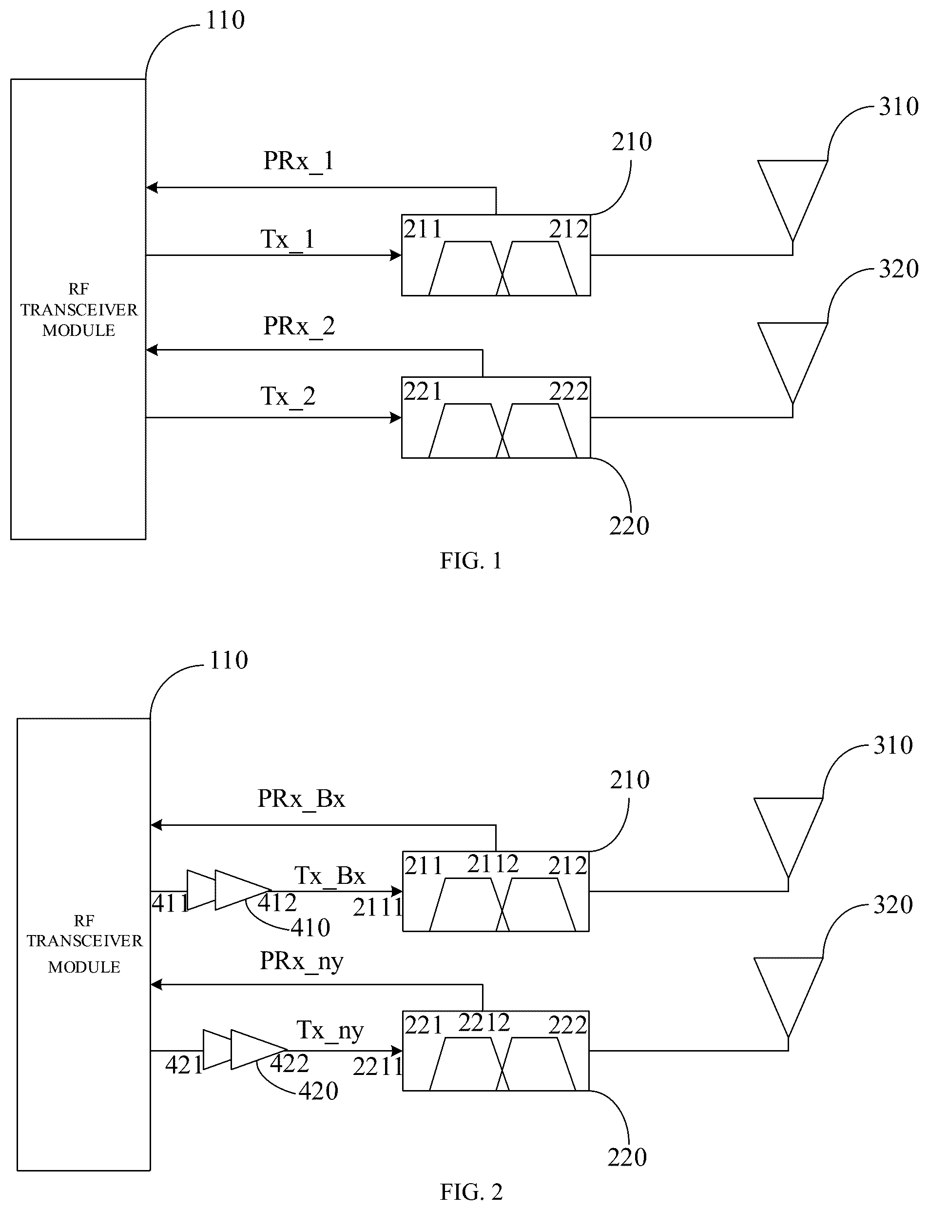 Patent US12101113 — Radio frequency module, control method, and electronic device — Figure 1