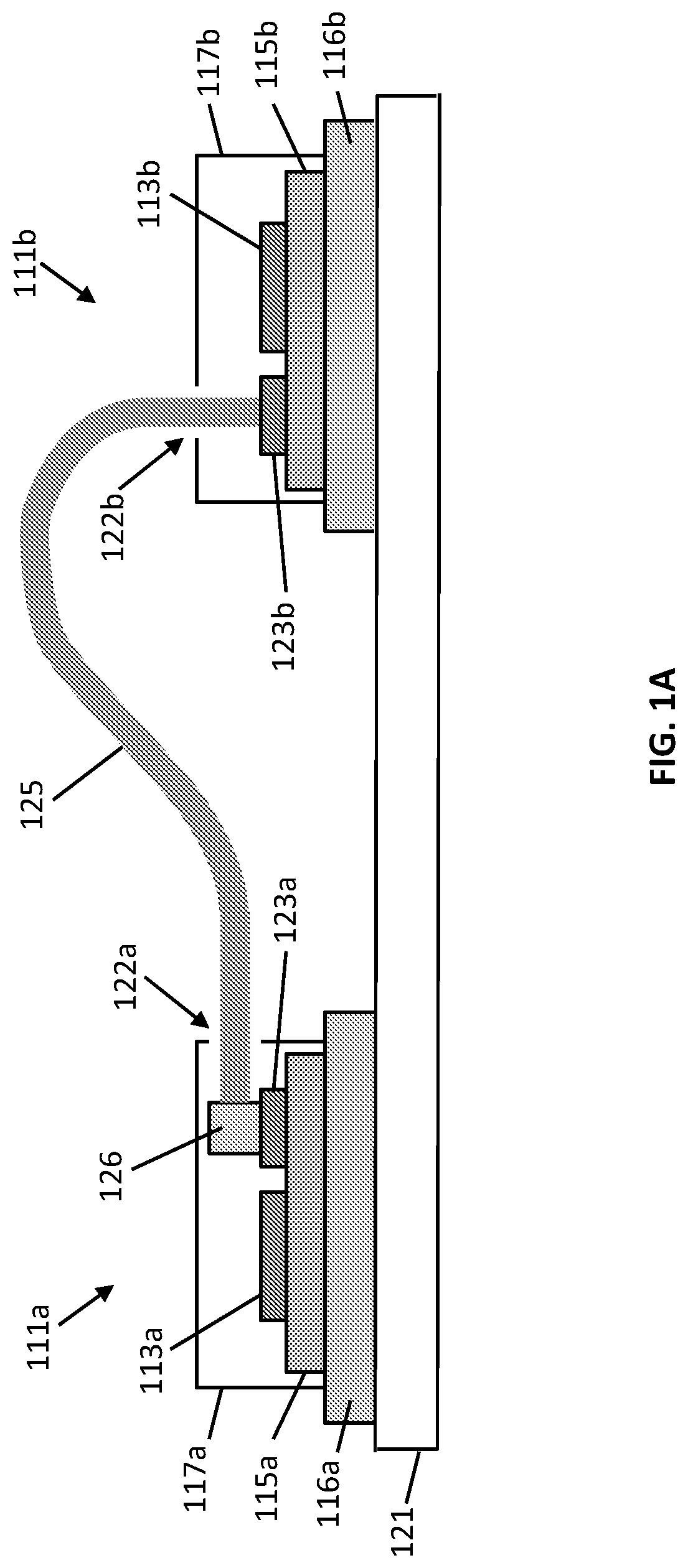 Patent US12101128 — LED chip-to-chip vertically launched optical communications with optical fiber — Figure 1
