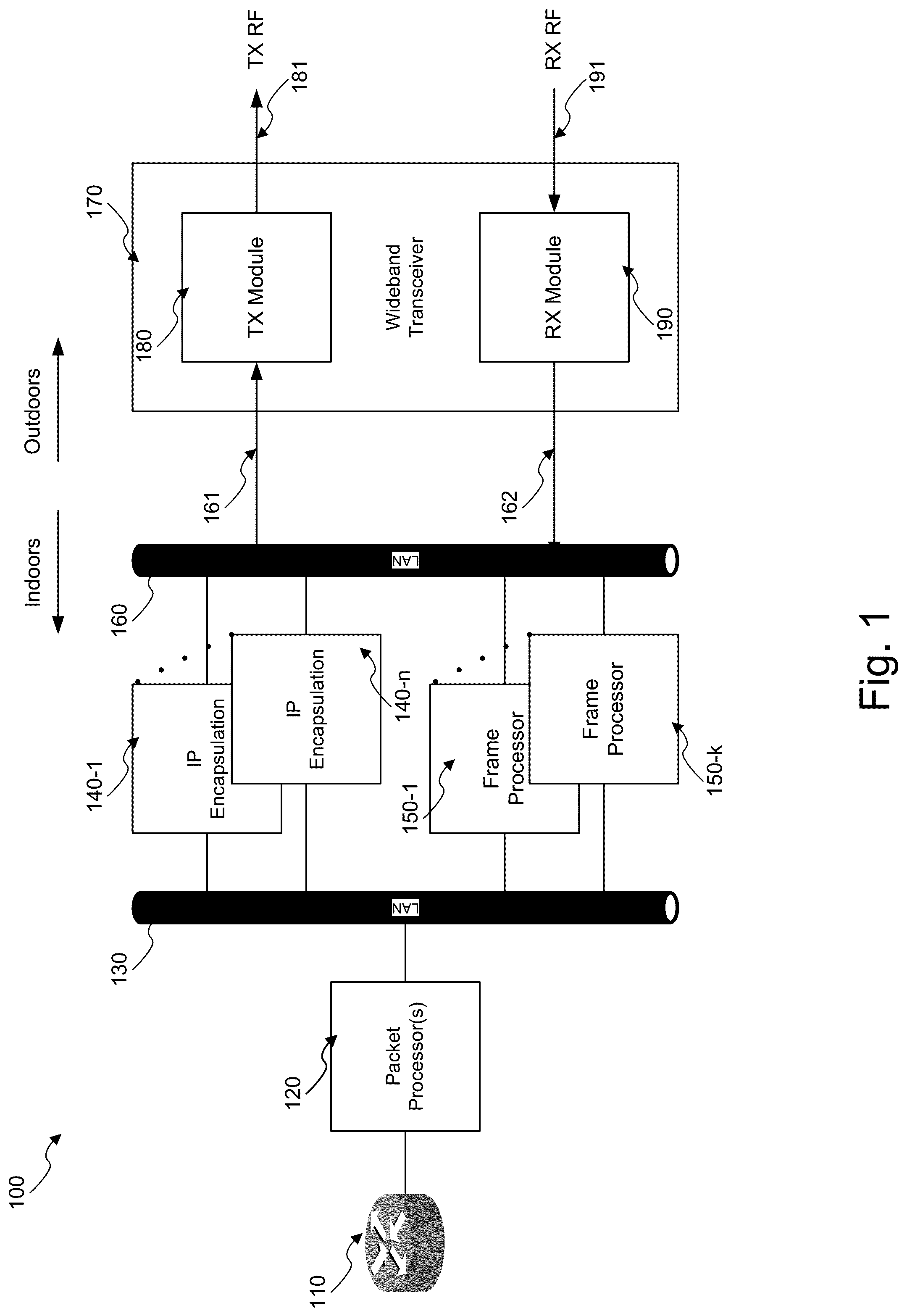 Patent US12101171 — Wideband transceiver — Figure 1