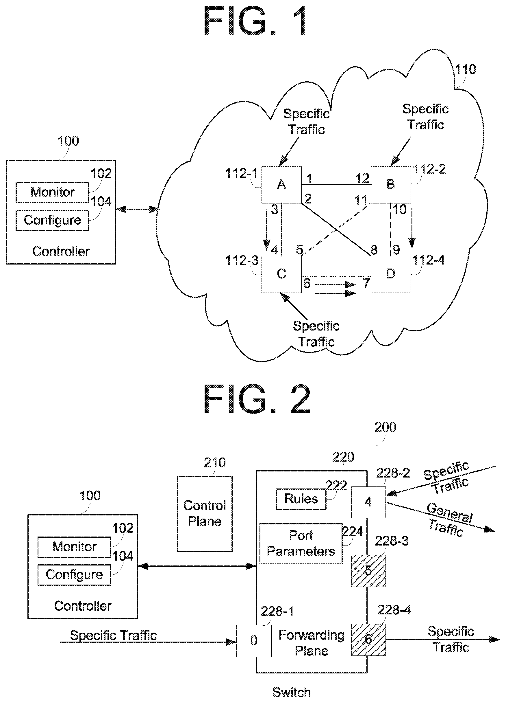 Patent US12101218 — Transmit specific traffic along blocked link — Figure 1
