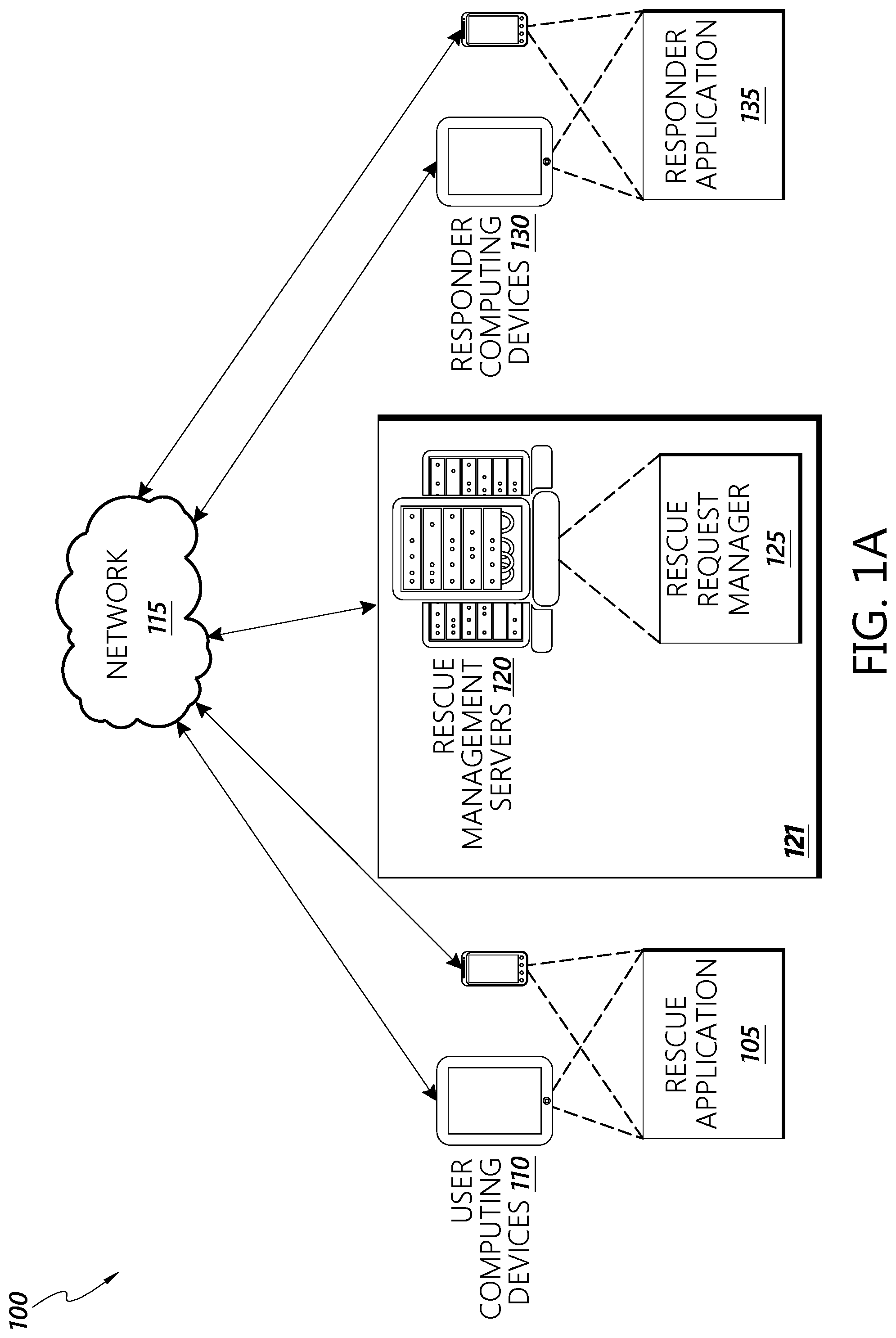 Patent US12101387 — Emergency response system — Figure 1