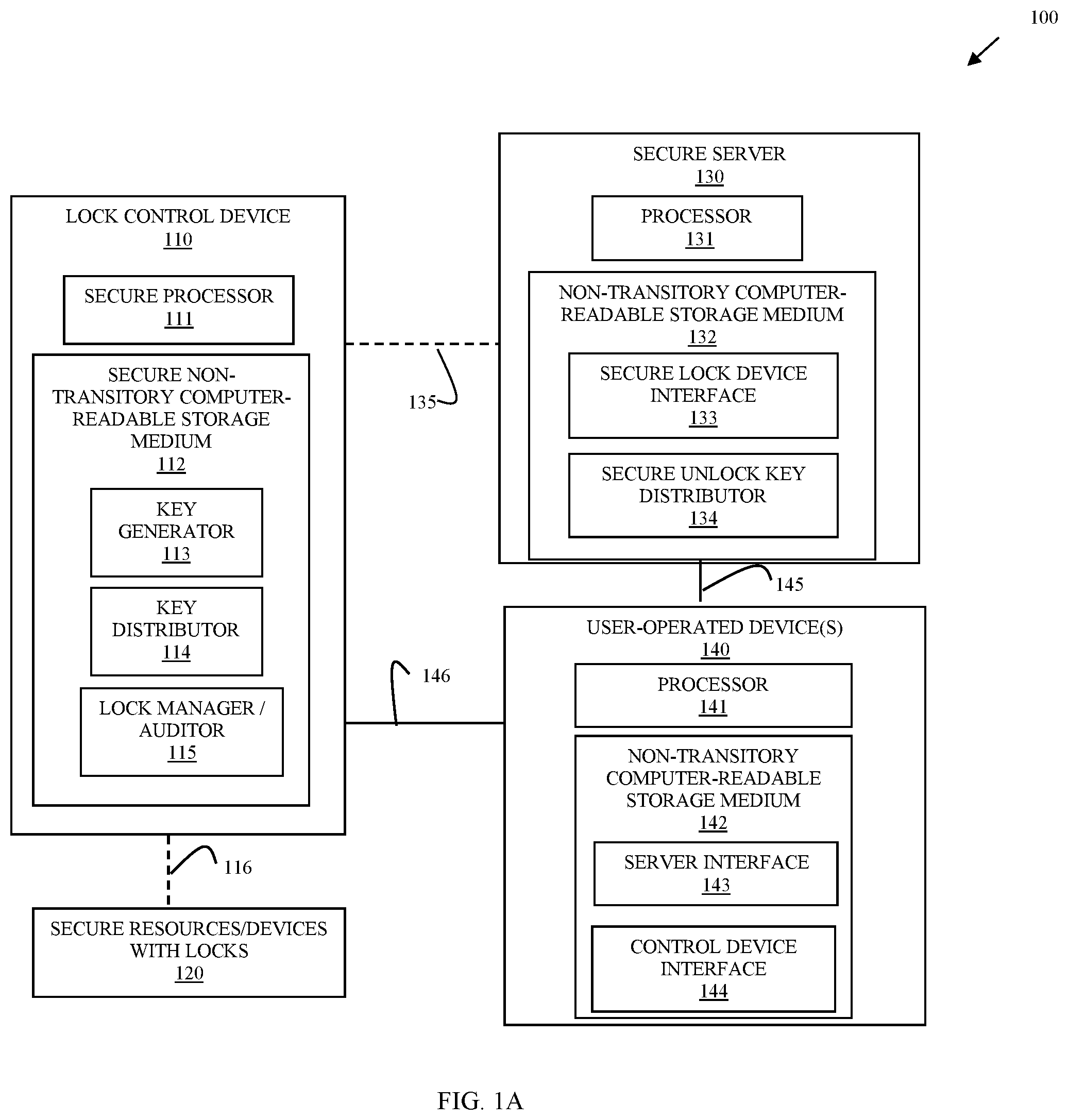 Patent US12101395 — Cryptographic lock-and-key generation, distribution, and validation — Figure 1