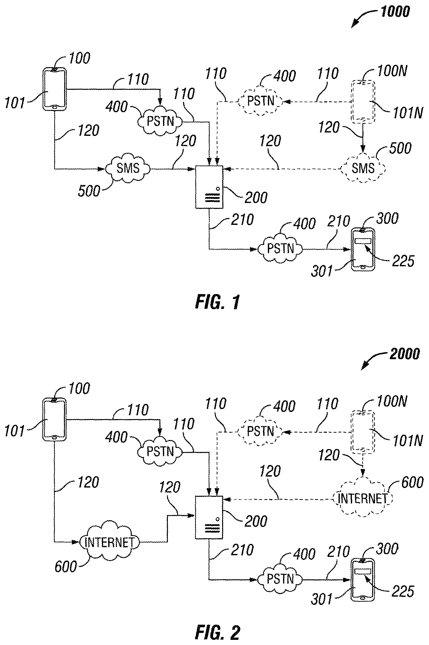 Patent US12101441 — Systems and methods for providing caller identification over a public switched telephone network — Figure 1