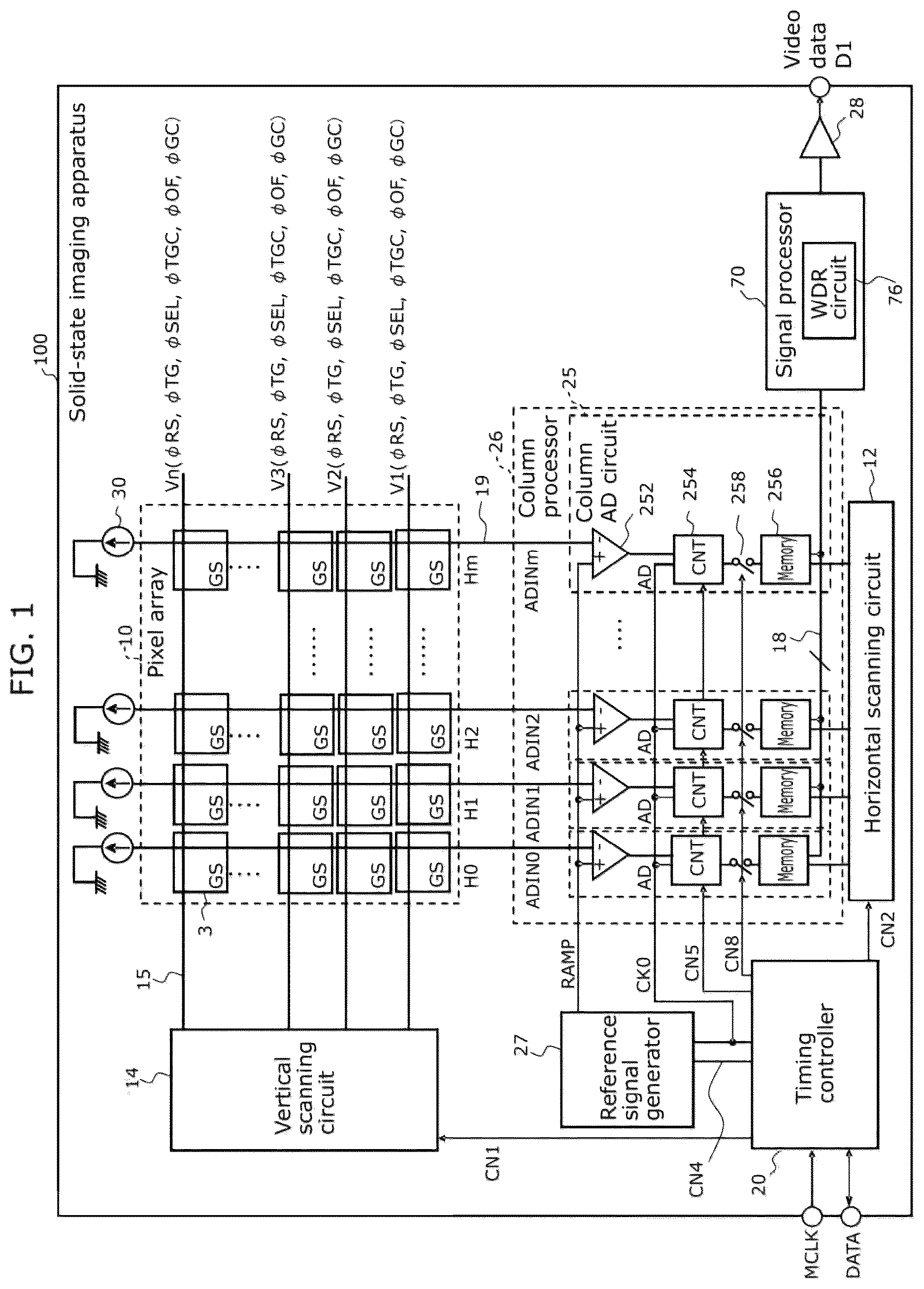 Patent US12101568 — Solid-state imaging apparatus and imaging apparatus including a plurality of overflow elements and storage capacitive elements — Figure 1