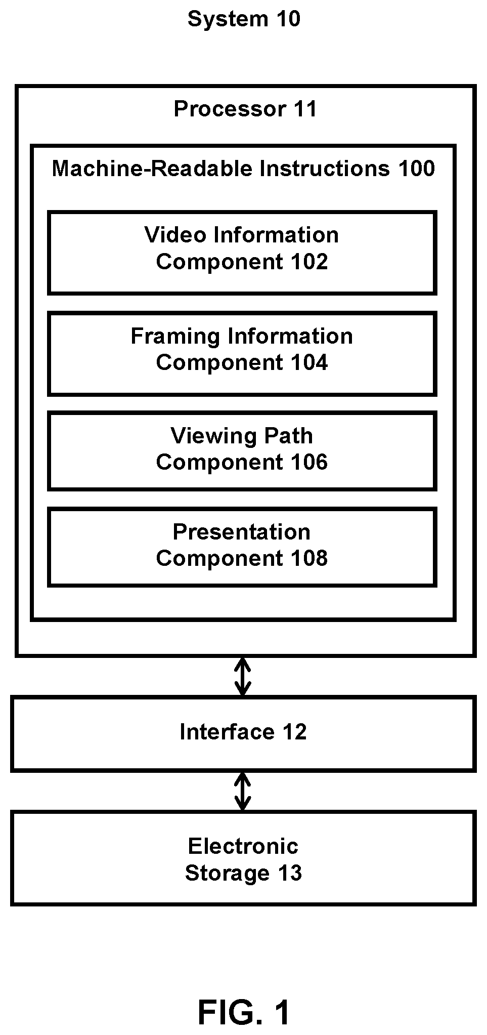 Patent US12101574 — Systems and methods for determining viewing paths through videos — Figure 1