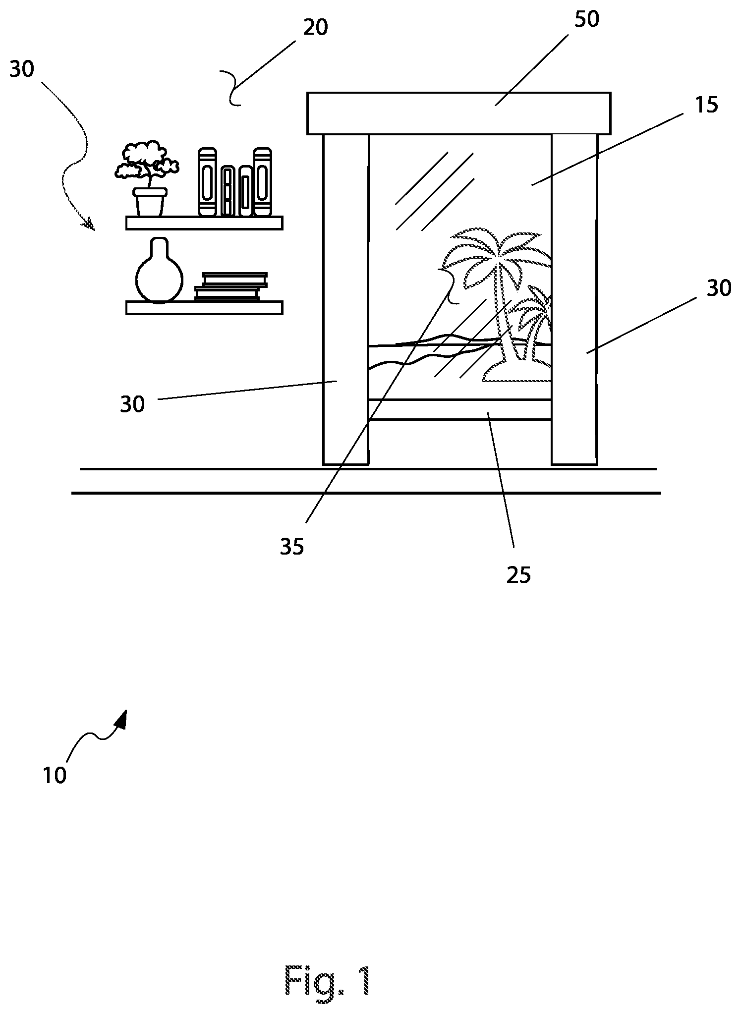 Patent US12101579 — Live projected display panel system — Figure 1