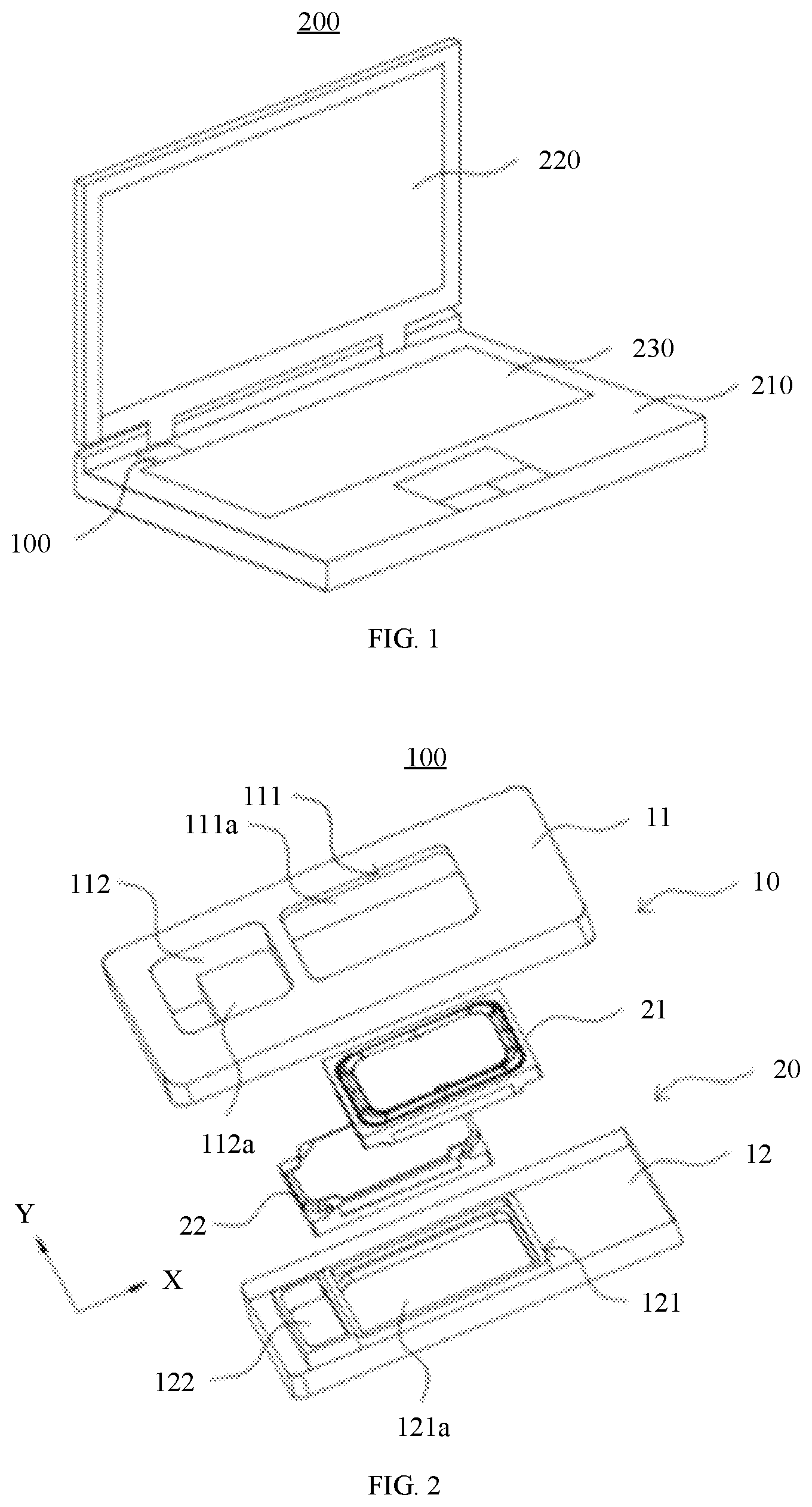 Patent US12101596 — Speaker module and portable electronic device — Figure 1