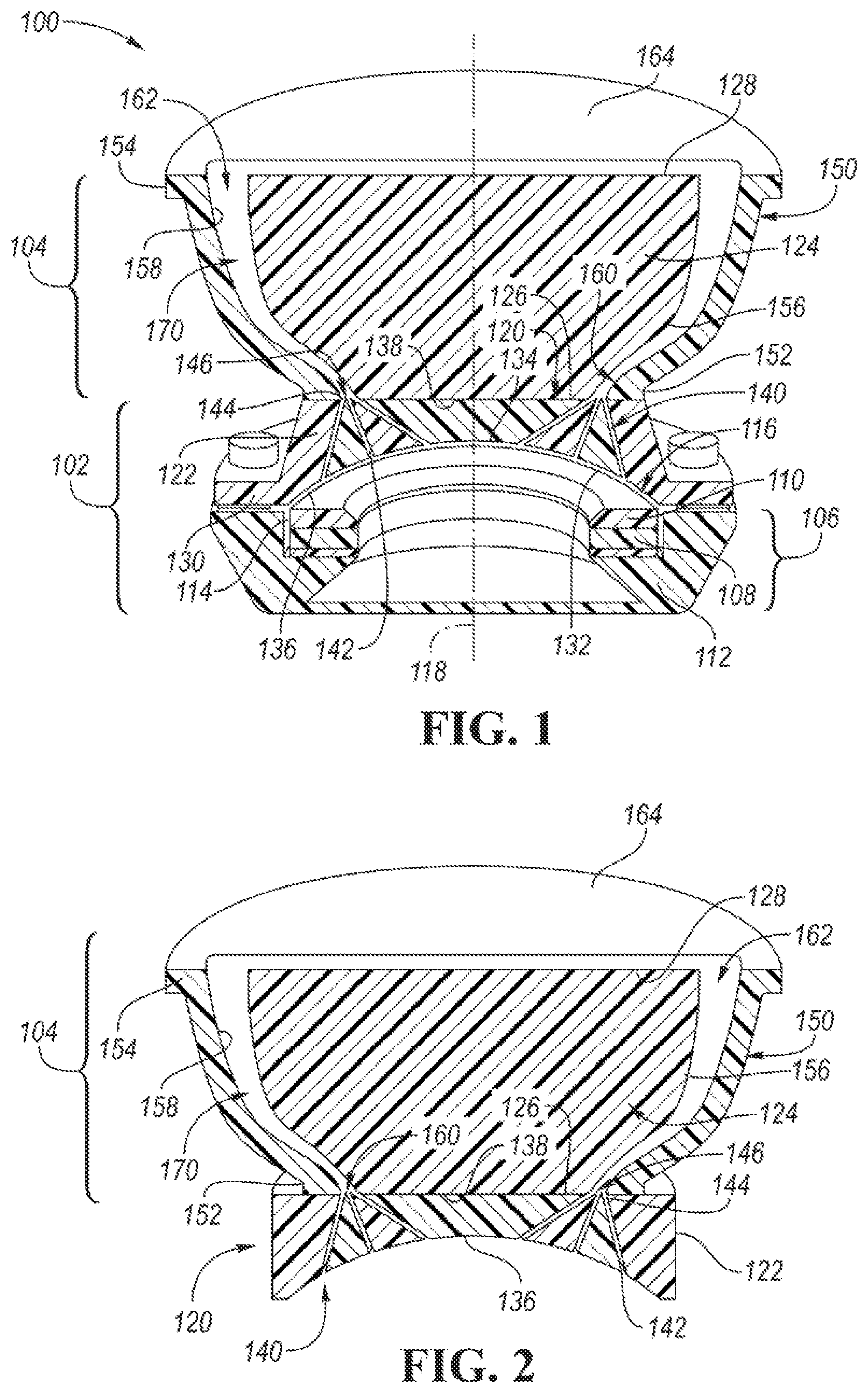 Patent US12101598 — Compression driver with dome diaphragm and annular exit — Figure 1