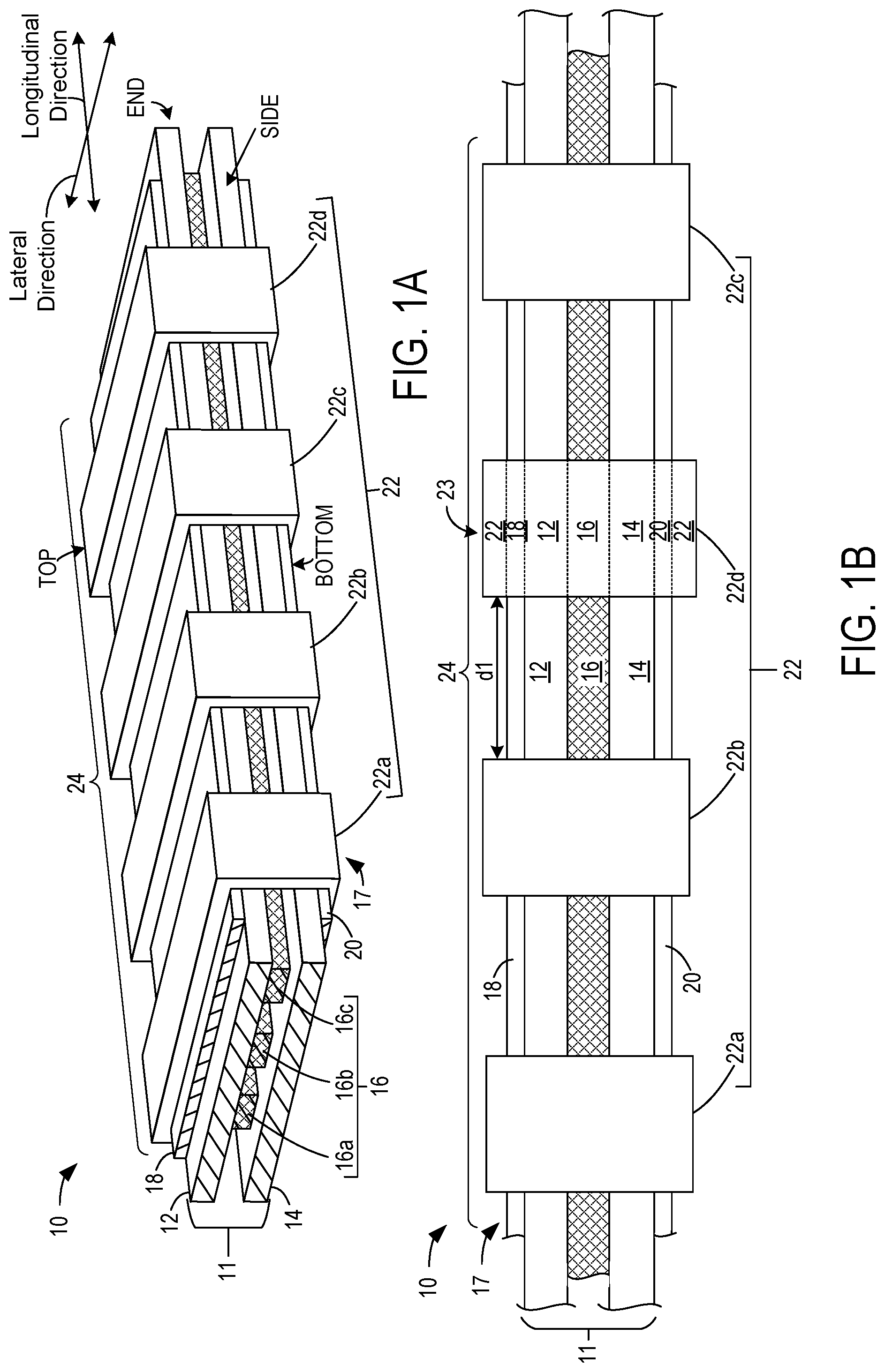 Patent US12101873 — Flexible printed circuit cable assembly with electromagnetic shielding — Figure 1