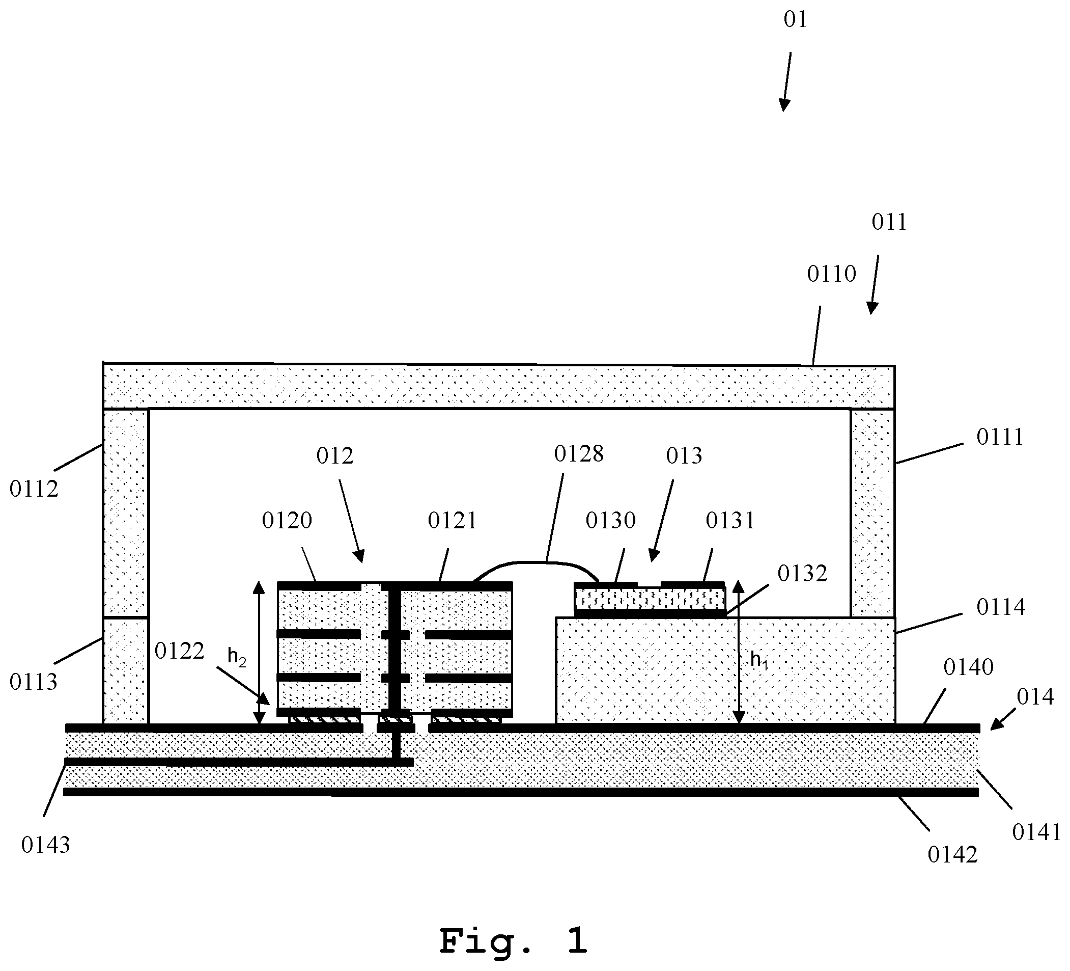 Patent US12101876 Figure 1 – Circuit module for mounting high frequency circuit carriers