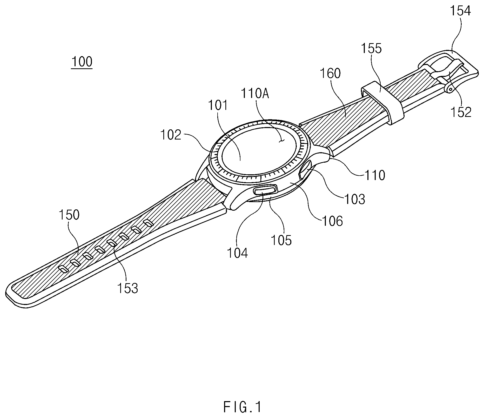 Patent US12101883 Figure 1 – Electronic device including printed circuit board