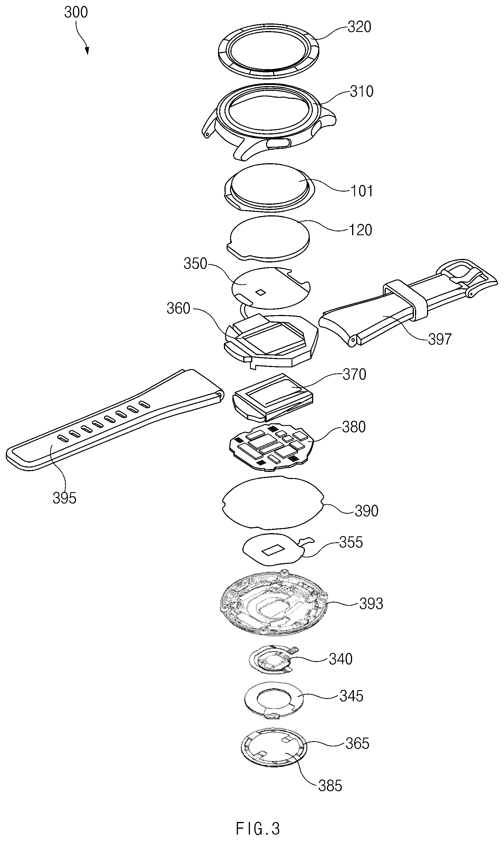 Patent US12101883 Figure 3 – Electronic device including printed circuit board