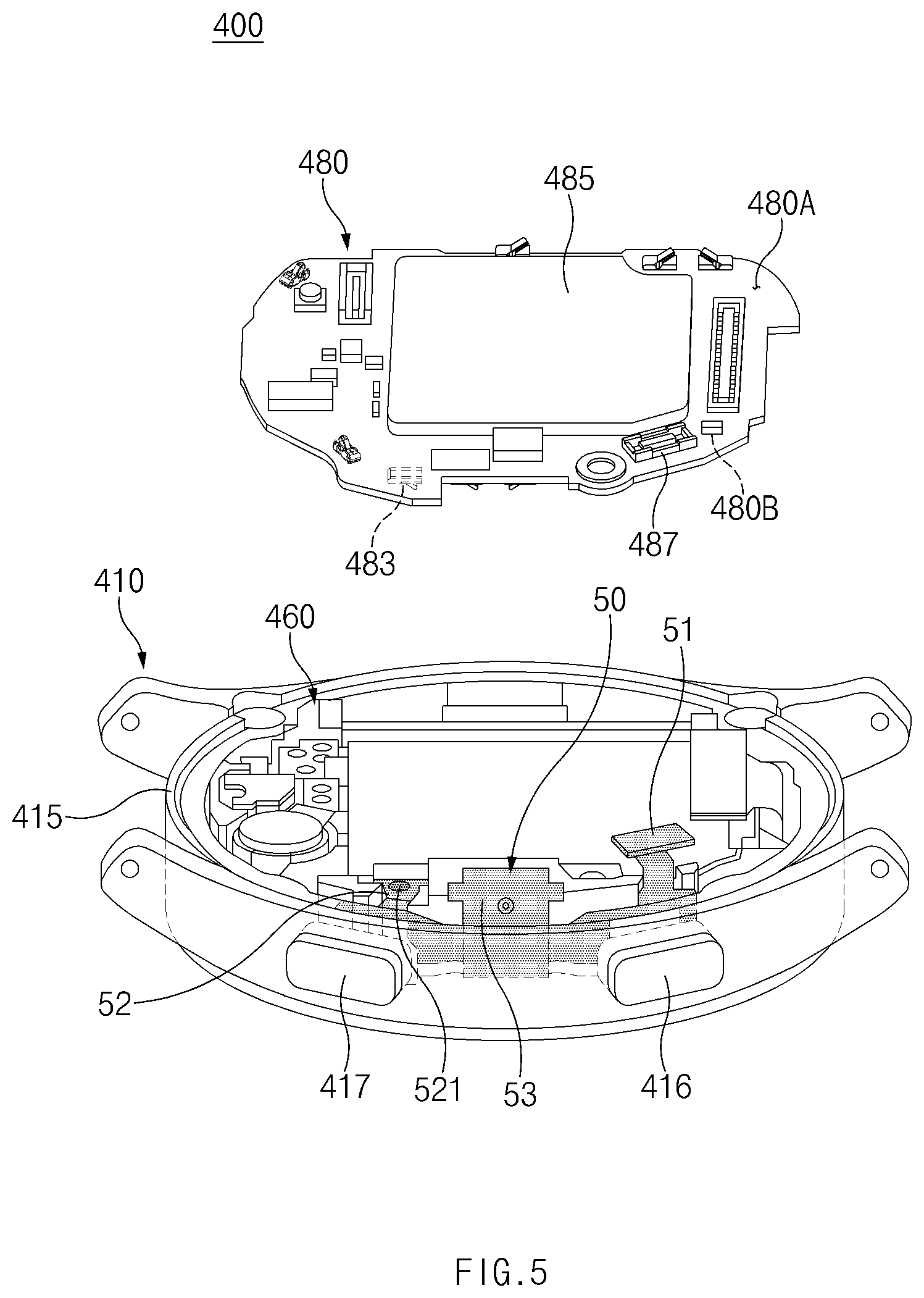 Patent US12101883 Figure 5 – Electronic device including printed circuit board
