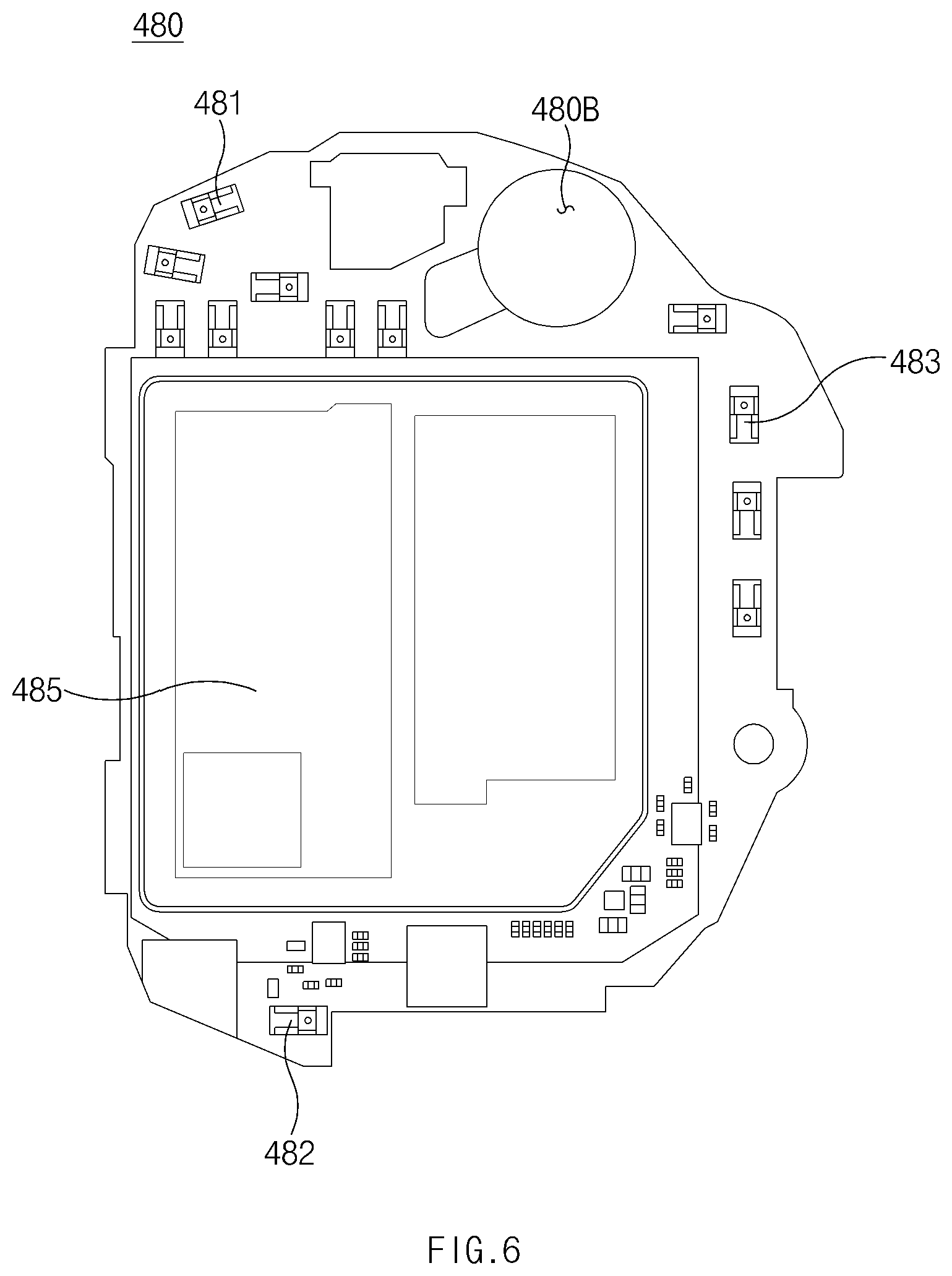 Patent US12101883 Figure 6 – Electronic device including printed circuit board