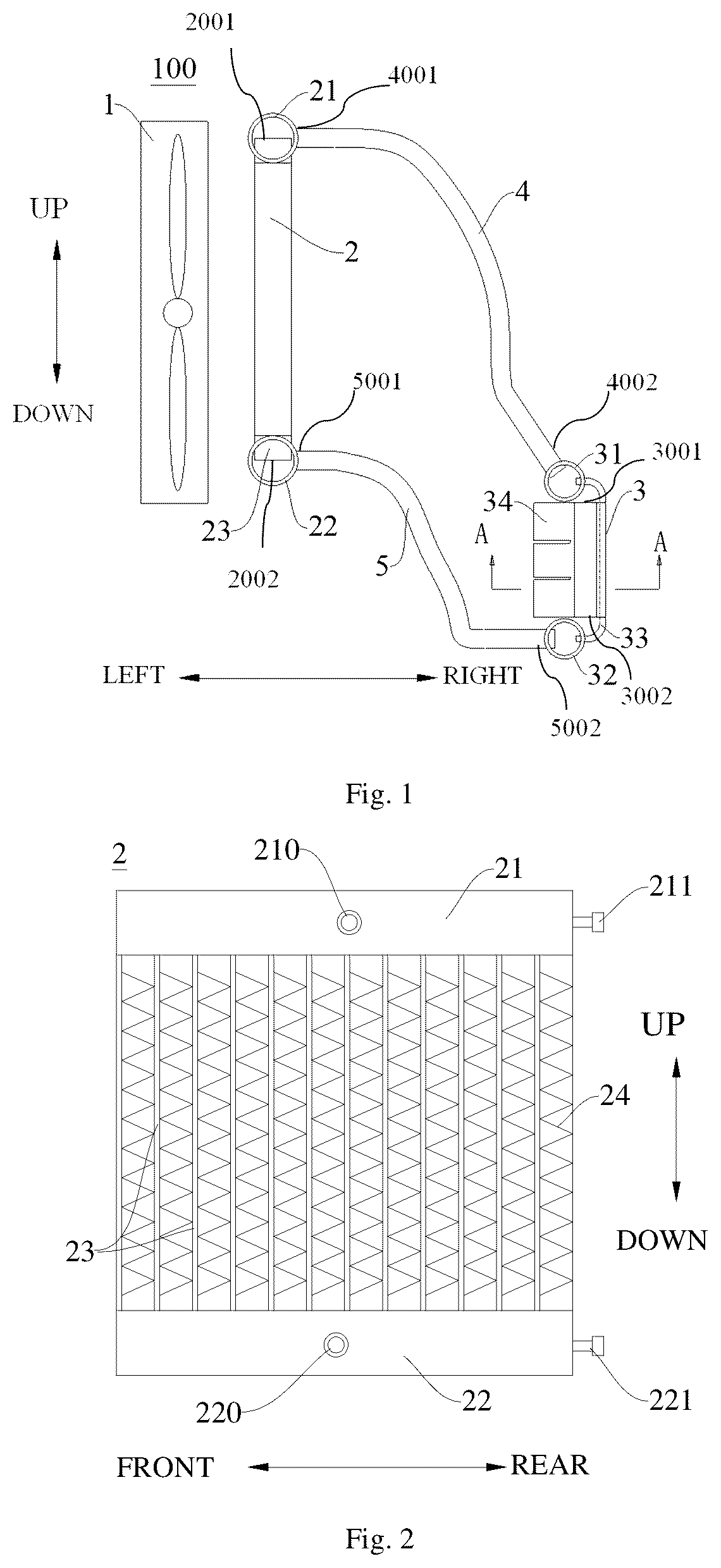 Patent US12101911 Figure 1 – Heat exchange system used for heat dissipation of electronic control assembly and computer host