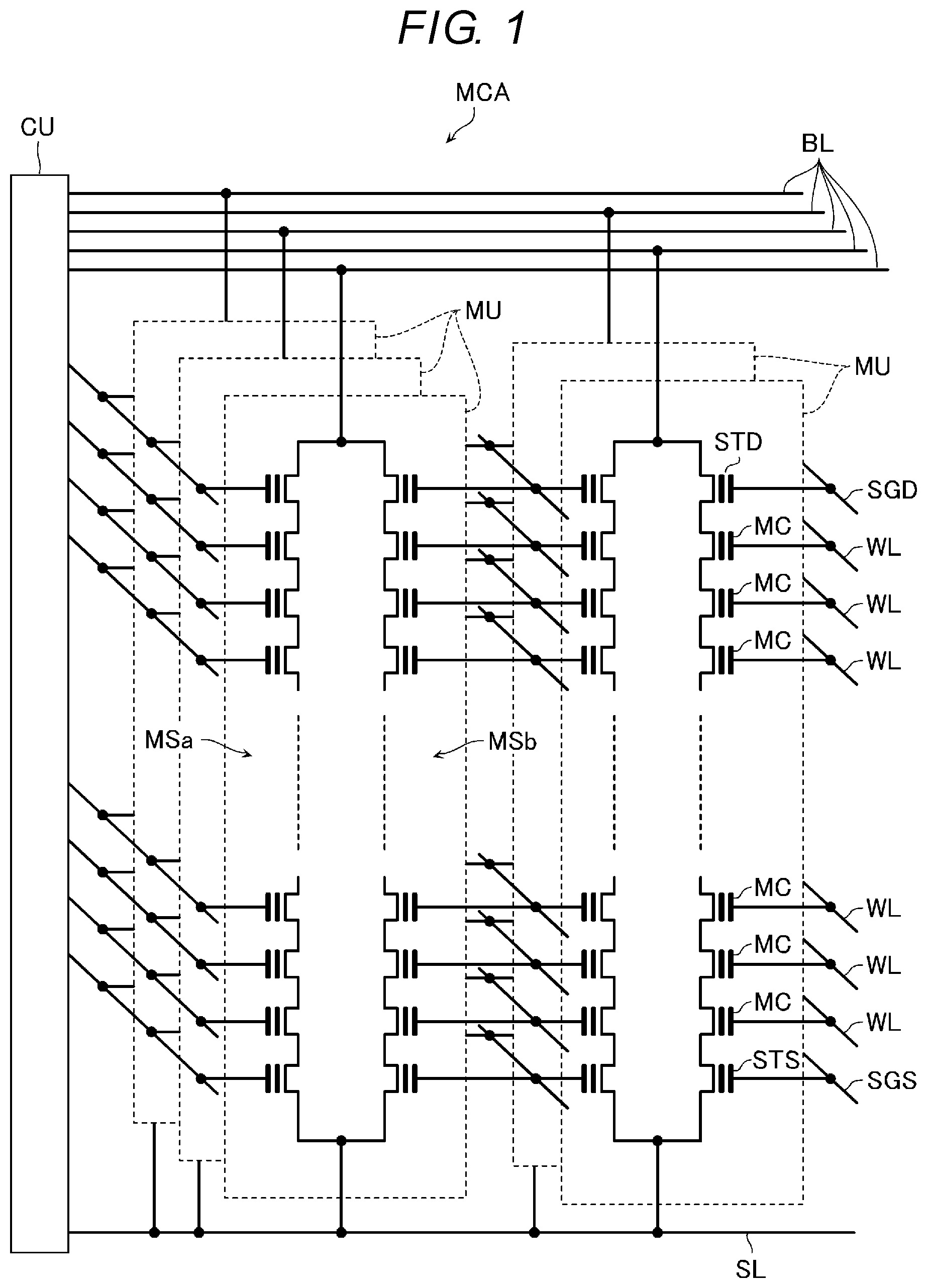 Patent US12101928 — Semiconductor storage device — Figure 1