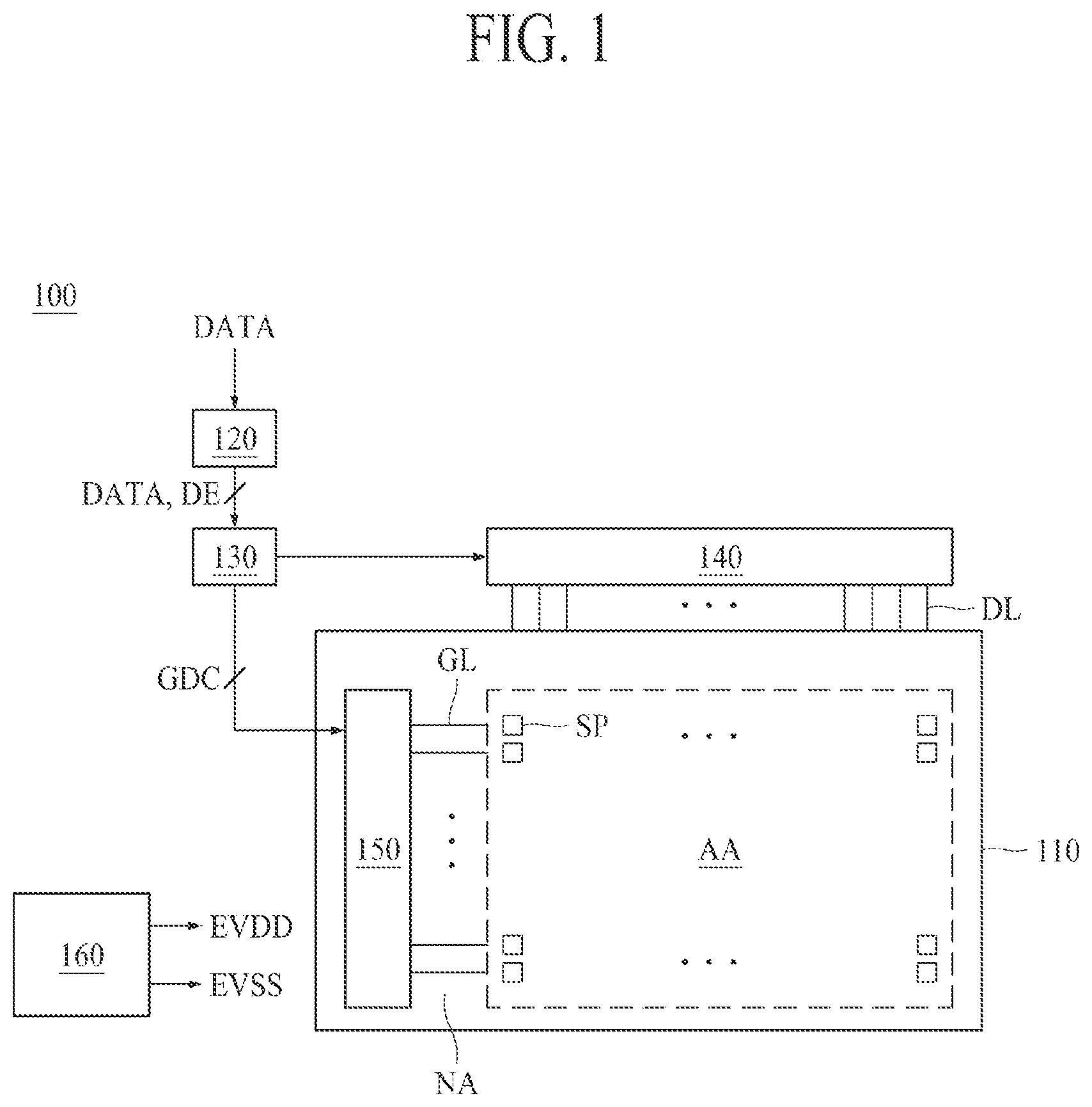 Patent US12101955 Figure 1 – Light emitting display device