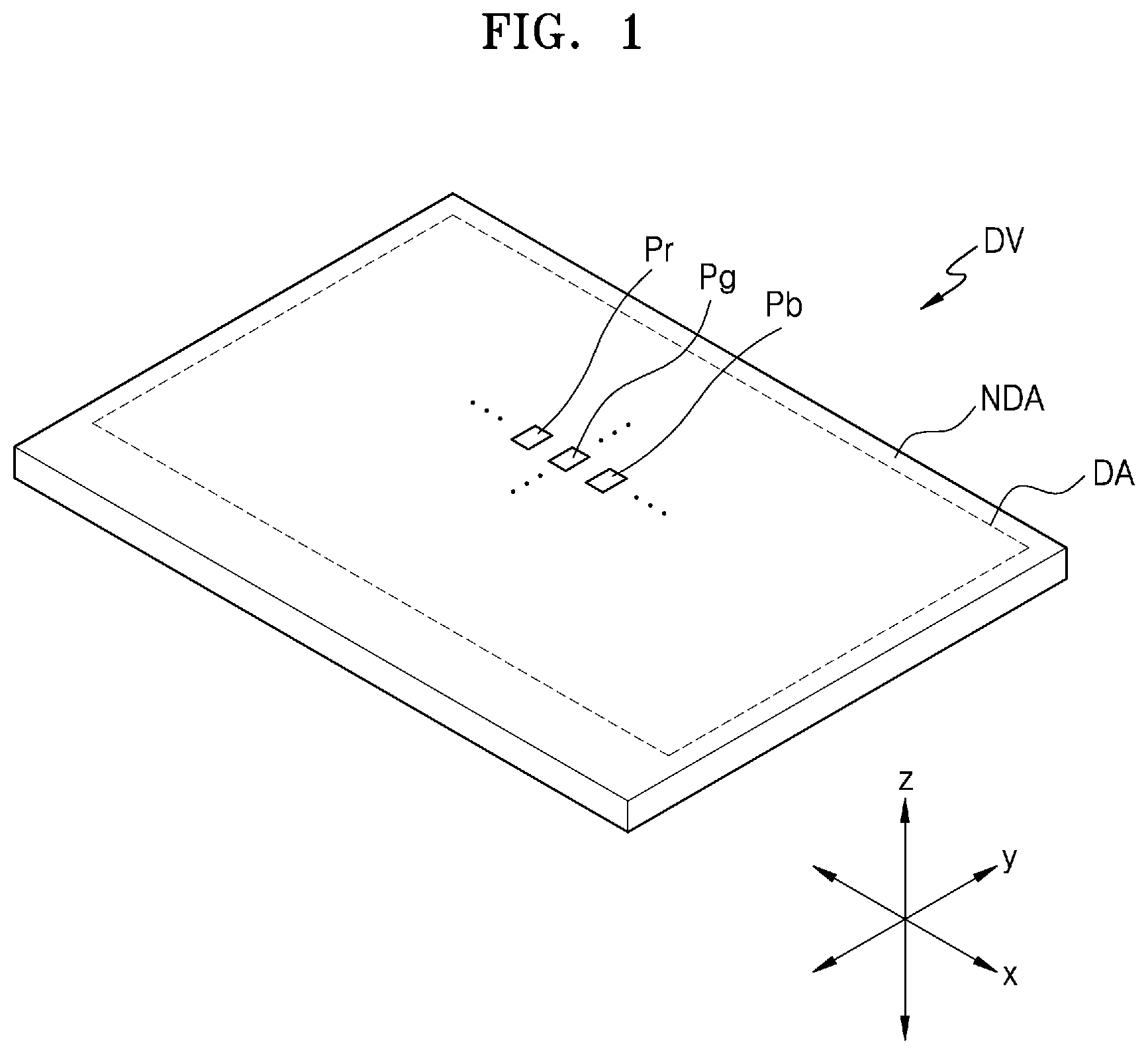 Patent US12101969 — Display device and method of manufacturing the same — Figure 1