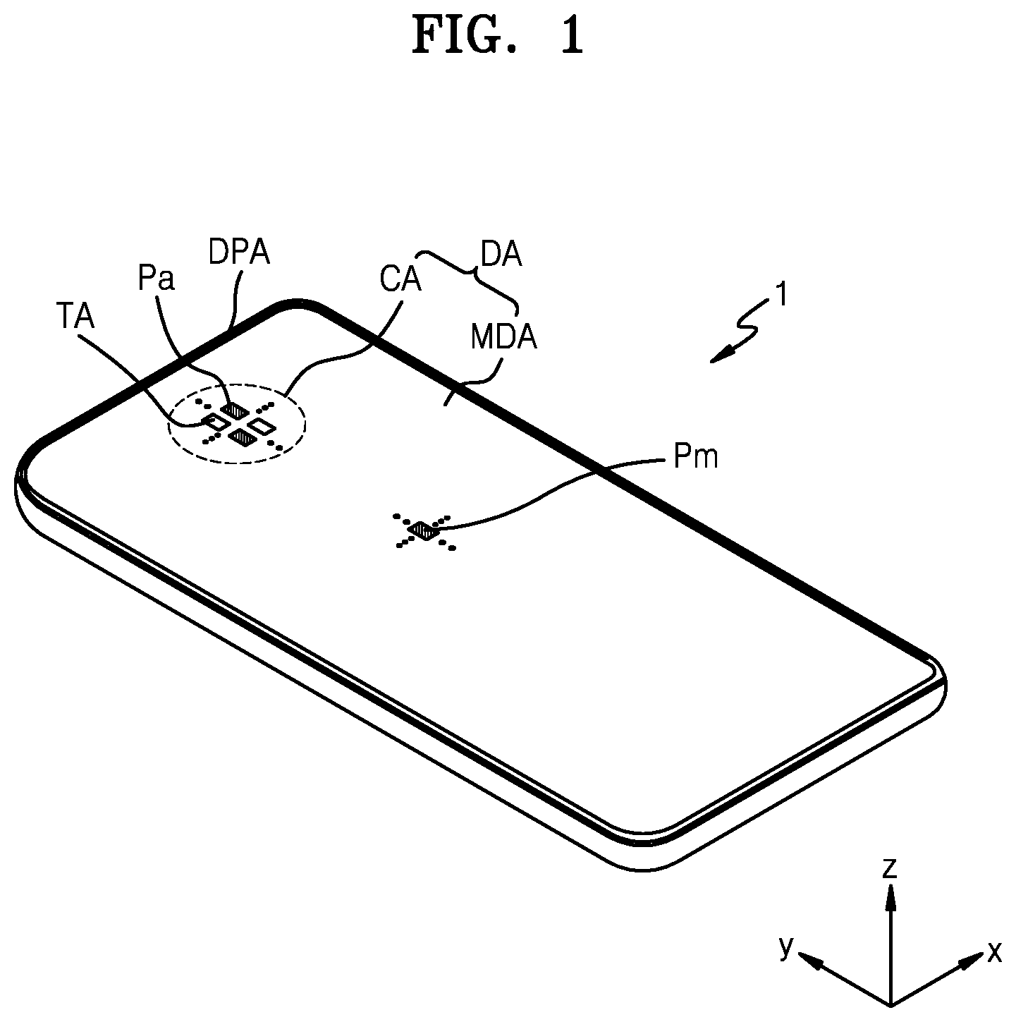 Patent US12101971 — Display apparatus and method of manufacturing the same — Figure 1