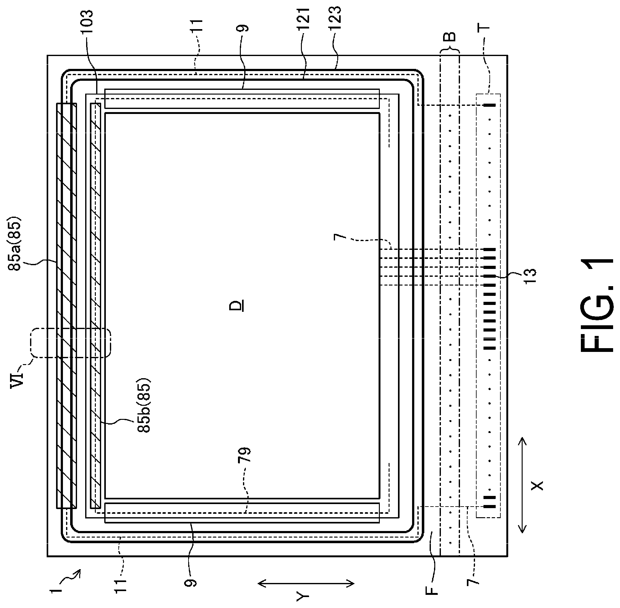 Patent US12101974 Figure 1 – Display device