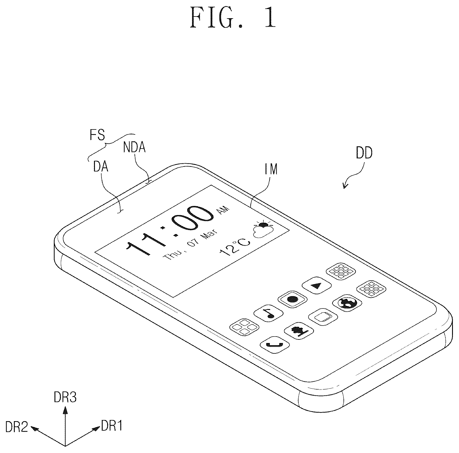 Patent US12101976 — Electronic device — Figure 1