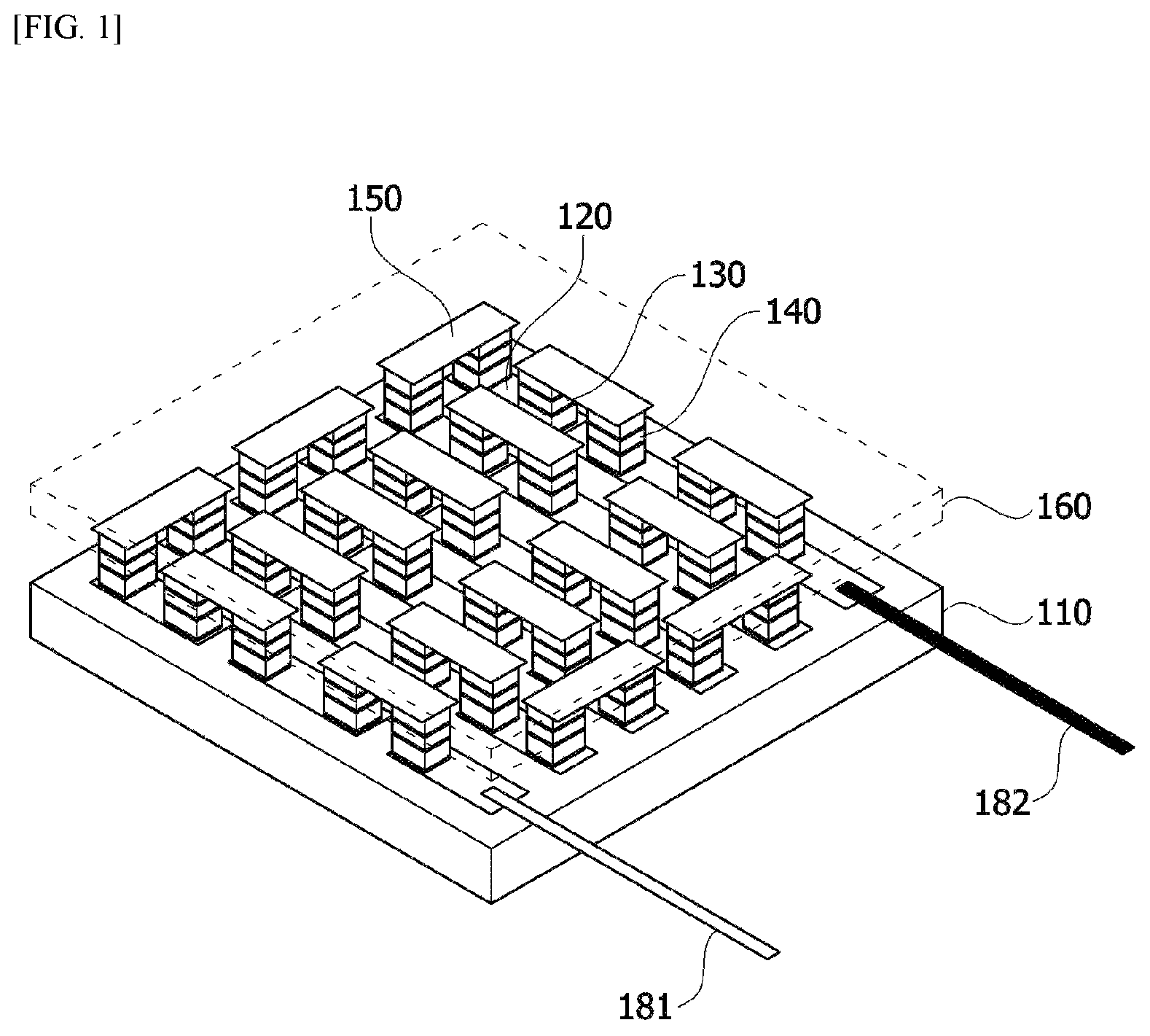 Patent US12102008 Figure 1 – Thermoelectric element