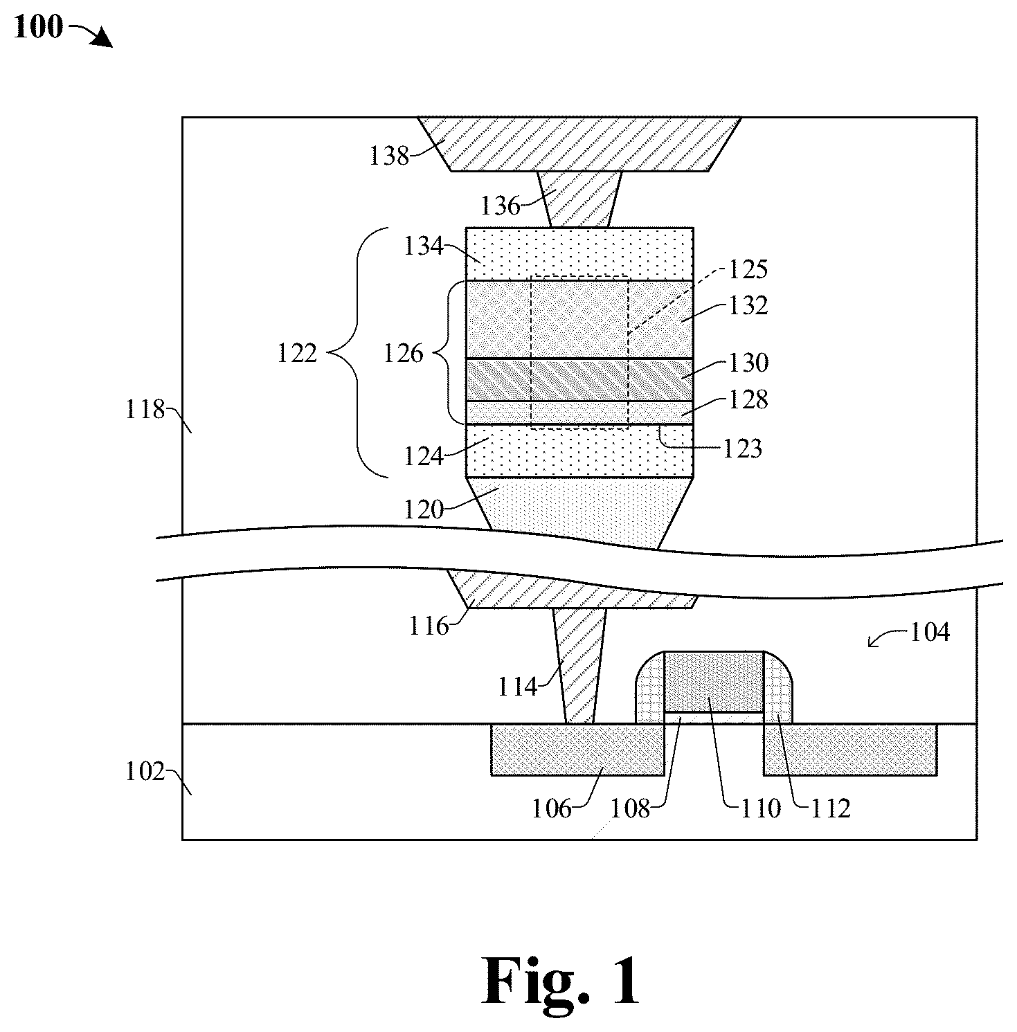 Patent US12102019 — Data storage structure for improving memory cell reliability — Figure 1