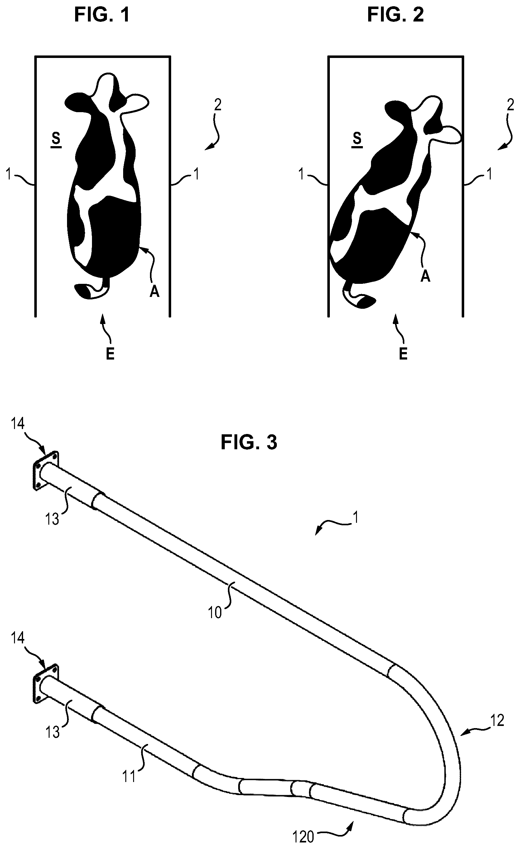 Patent US12102054 — Flexible stall divider — Figure 1