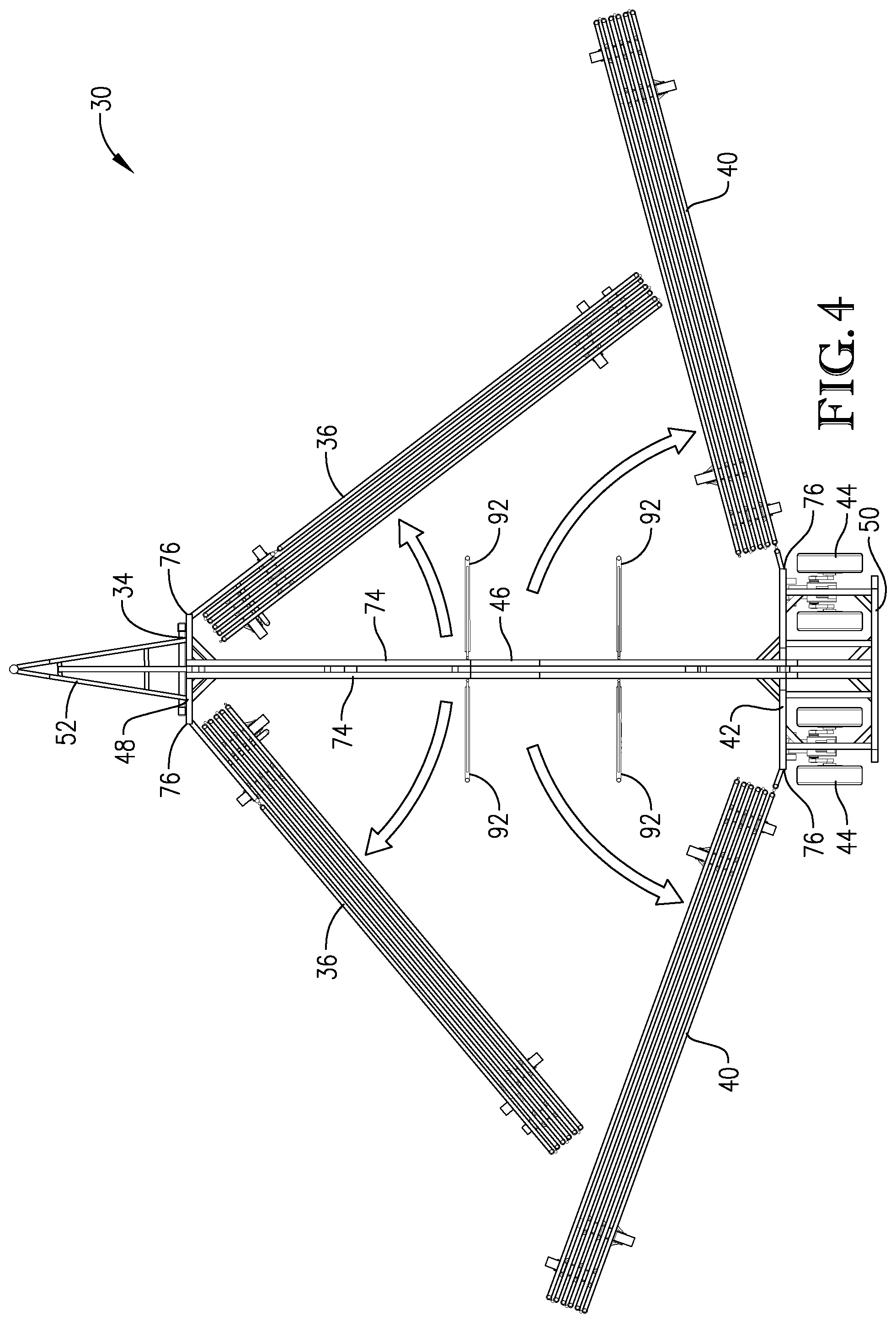 Patent US12102061 Figure 4 – Portable corral suspension with torsion axle