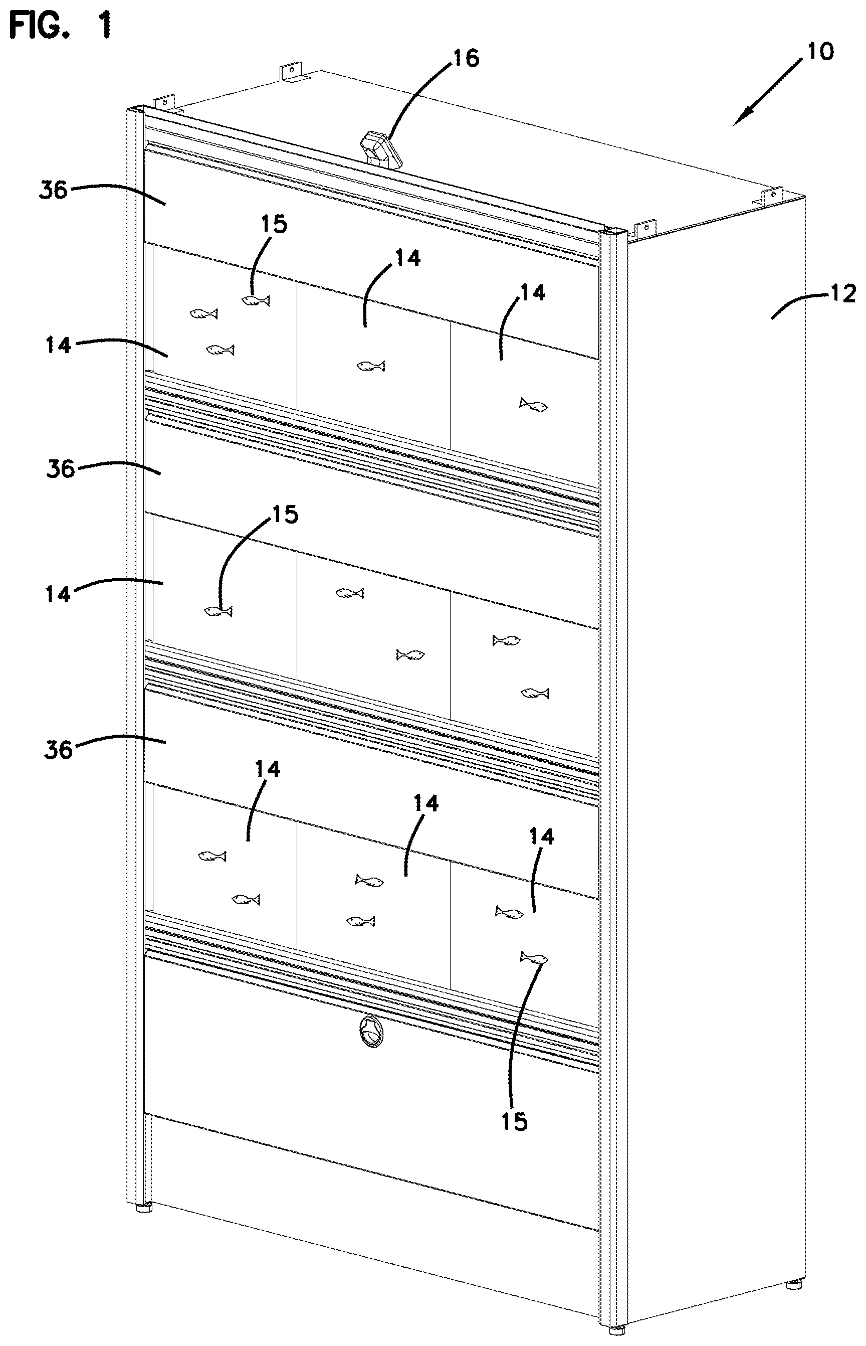 Patent US12102068 — Aquarium system and methods — Figure 1