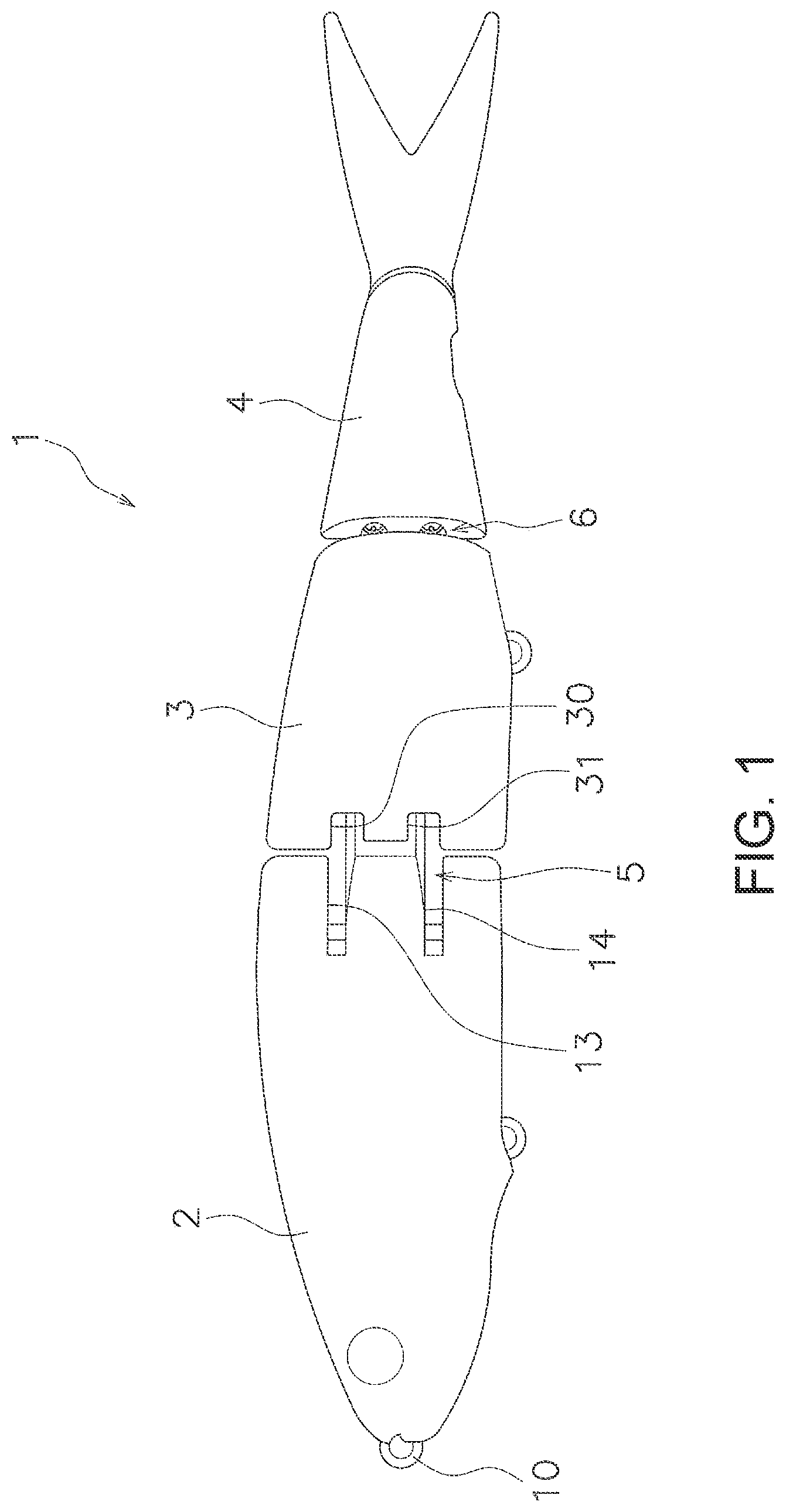 Patent US12102071 — Lure with internal oscillating body — Figure 1