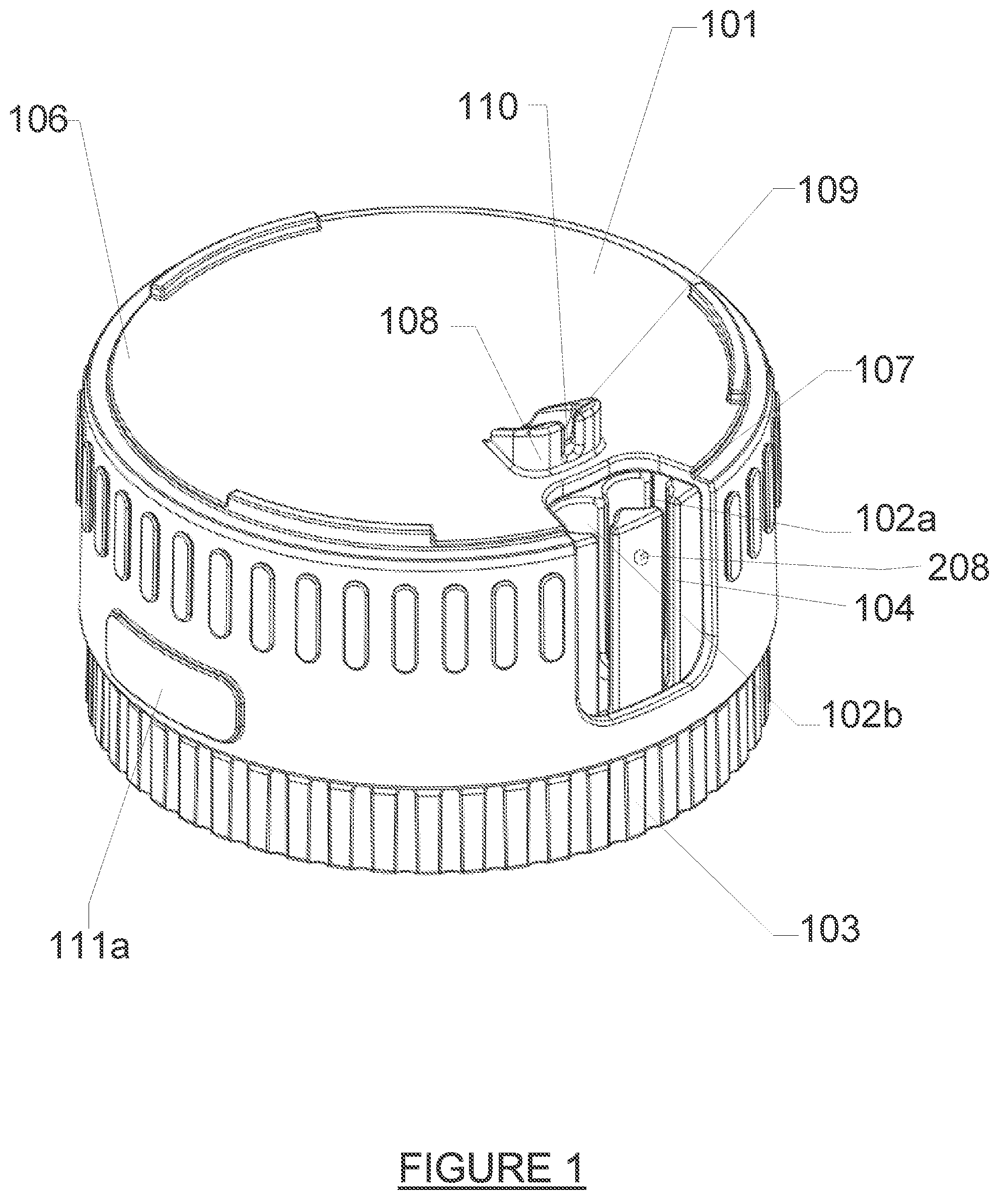 Patent US12102076 — Fishing bait cartridge — Figure 1