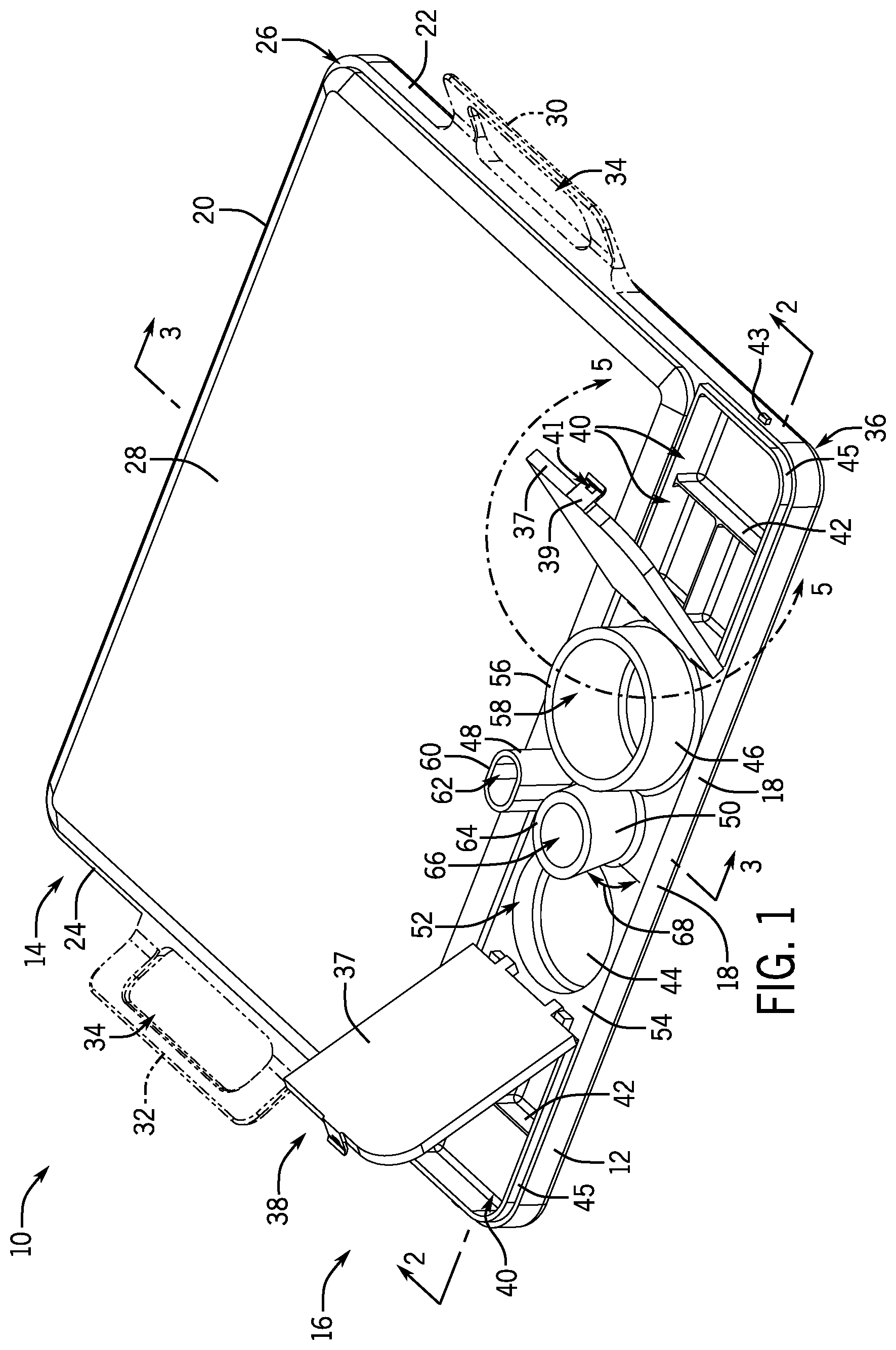Patent US12102077 — Ice fishing knee board — Figure 1
